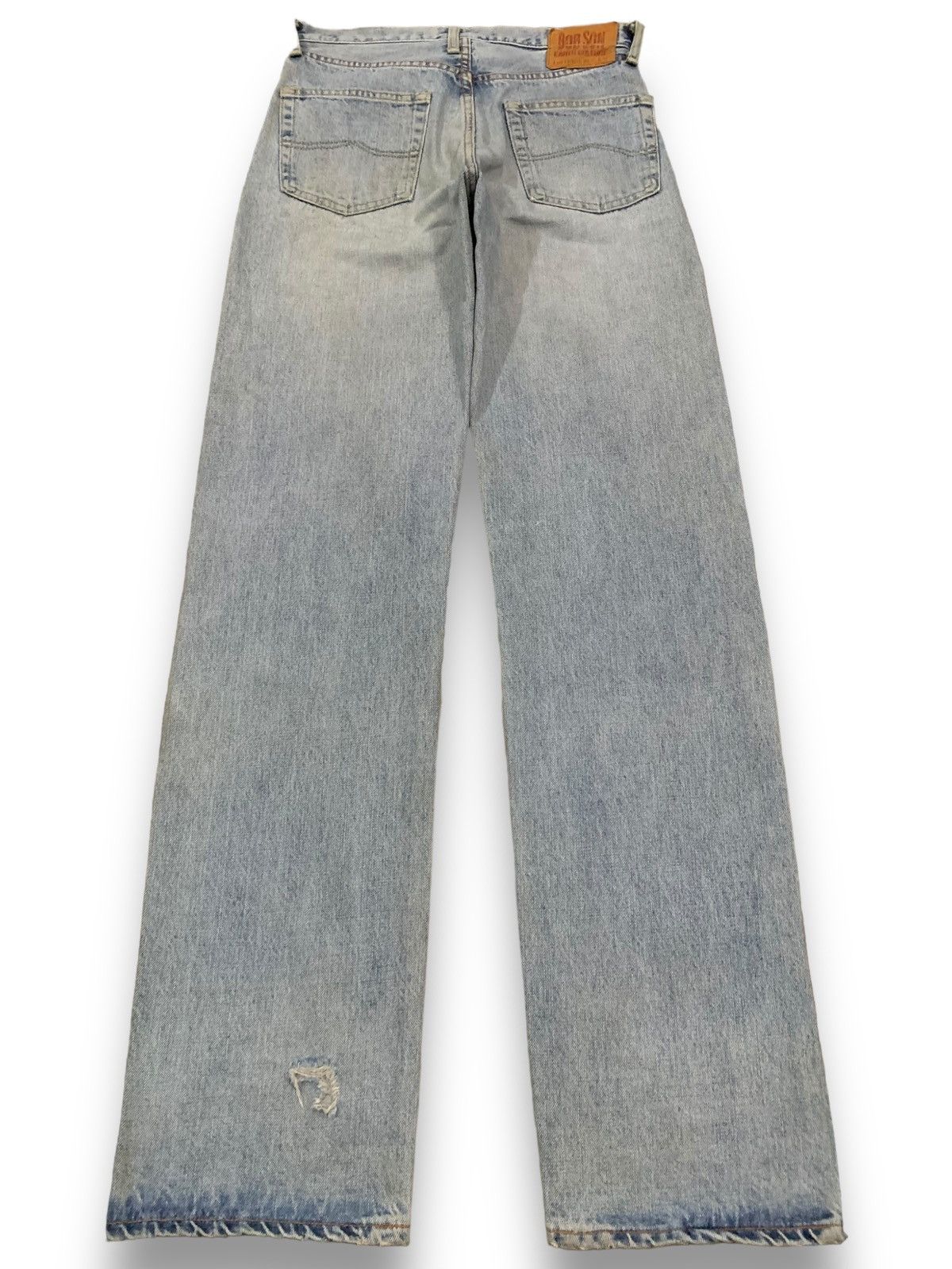 Japanese Brand Vintage 90s Bobson Selvedge Button Fly Loose Straight Jeans Size US 29 - 3 Thumbnail