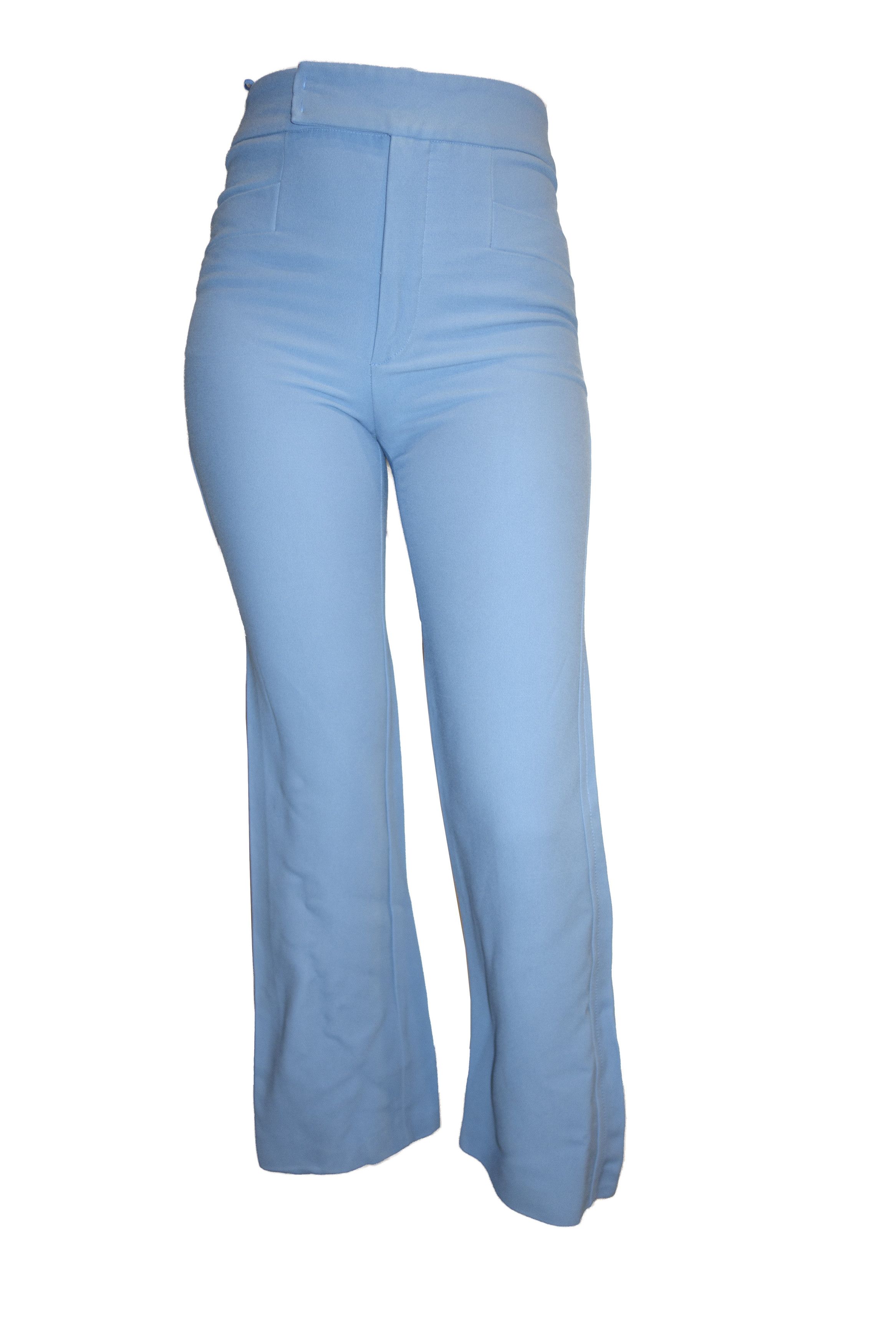 Miu Miu High-Waisted Flared Viscose Pants Size 26" / US 2 / IT 38 - 3 Thumbnail