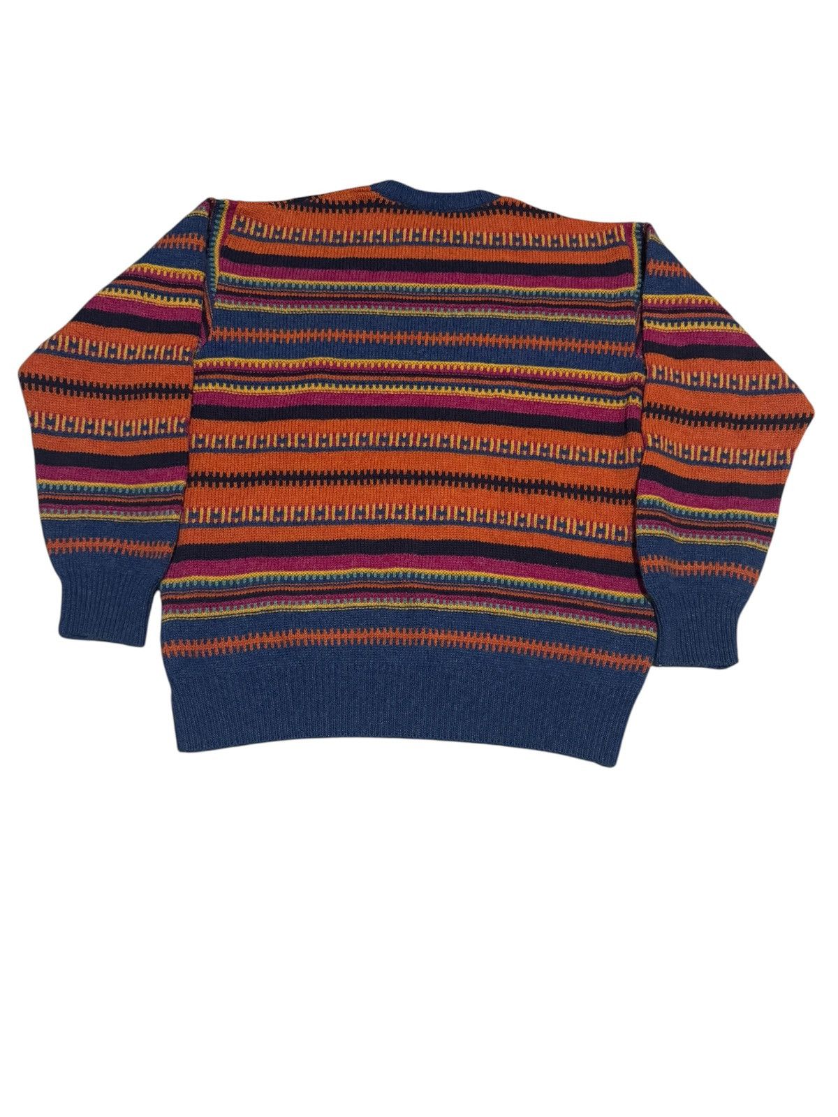 Valentino Vtg V Garavani Pullover Knitwear Multicolour Stripes Size US M / EU 48-50 / 2 - 2 Thumbnail