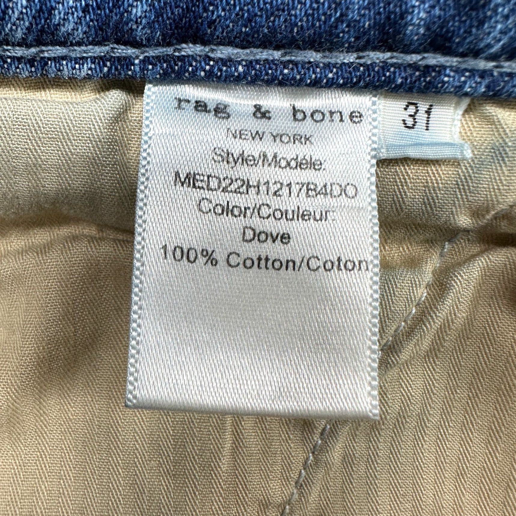 Rag & Bone rag & bone Jeans Womens 31 Blue Carpenter Regular Straight Light Wash Cotton Size 24" / US 00 / IT 34 - 5 Thumbnail
