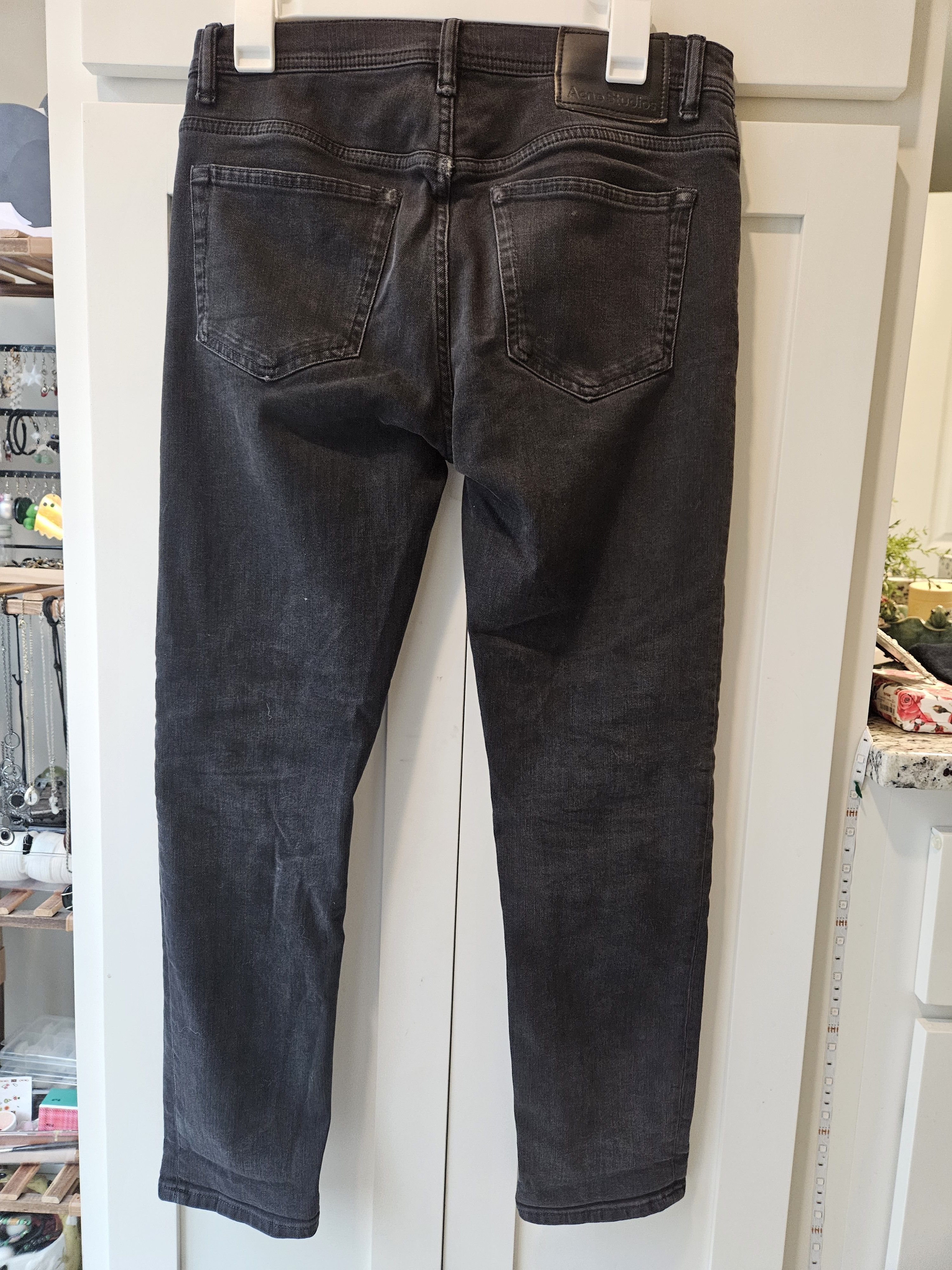 Acne Studios Black Soft Denim Straight Fit Jeans Size US 32 / EU 48 - 5 Thumbnail