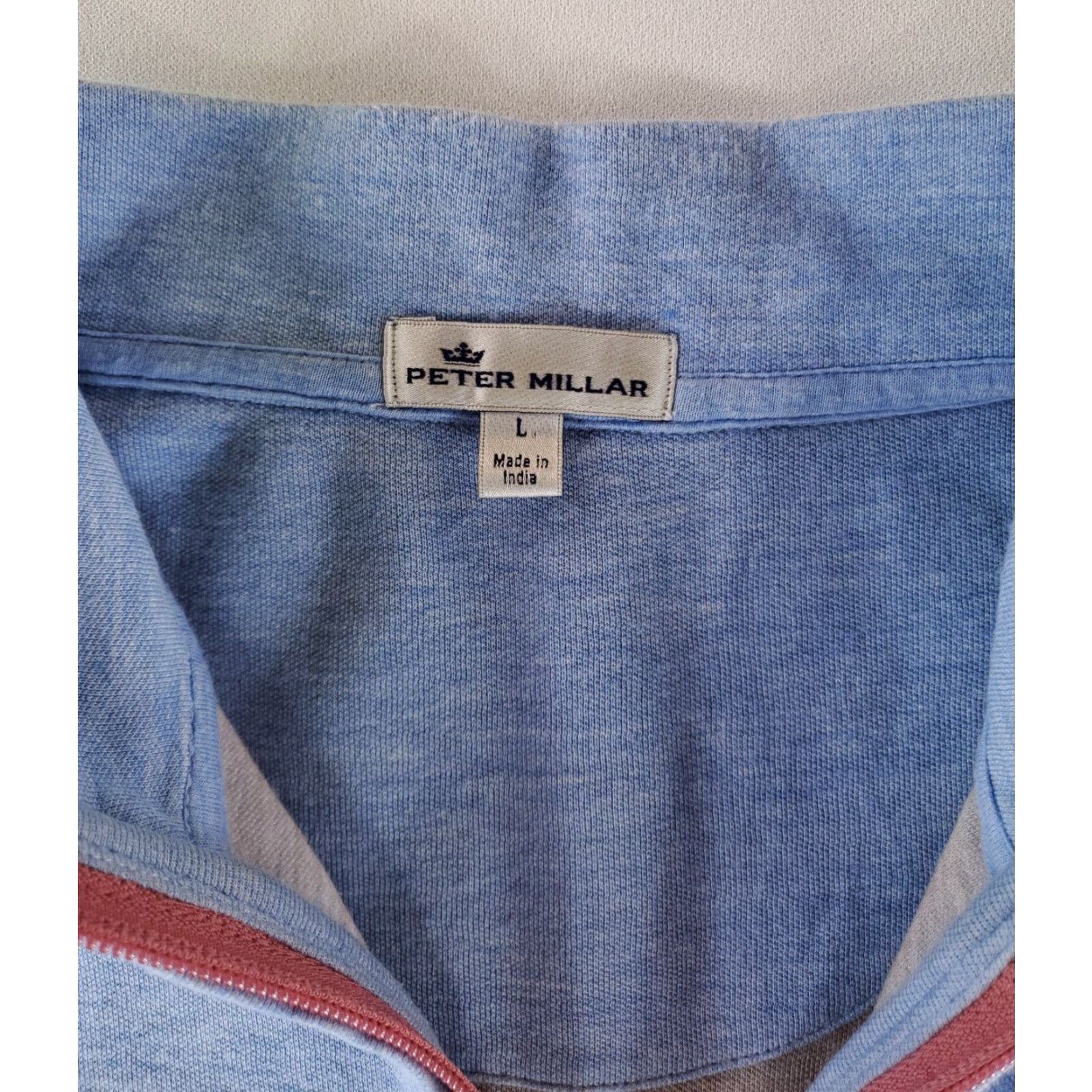 Peter Millar Peter Millar Crown Comfort Pullover 1/4 Zip Long Sleeve Light Blue Mens L Size US L / EU 52-54 / 3 - 2 Thumbnail