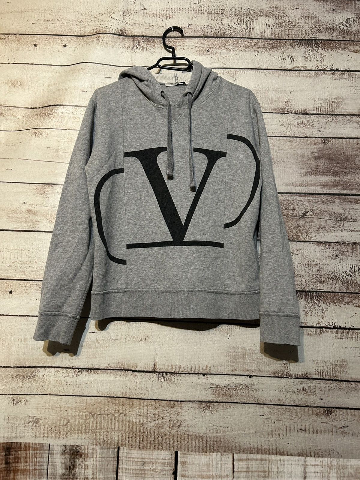 Image of Valentino Garavani Hoodie in Grey, Women's (Size Small)