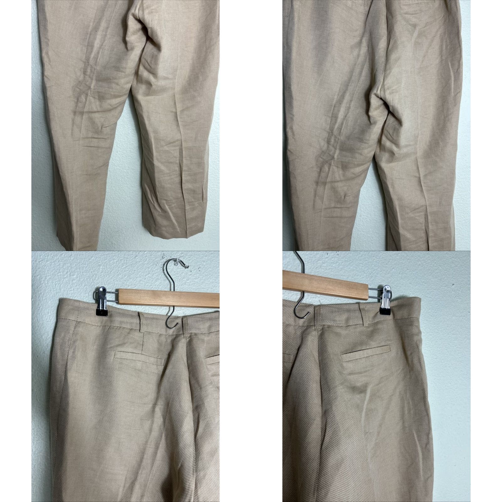 Evan Picone Evan Picone Womens Linen Blend Pants Beige Size 36x29 Dress Pants Size 25" / US 0 / IT 36 - 8 Thumbnail