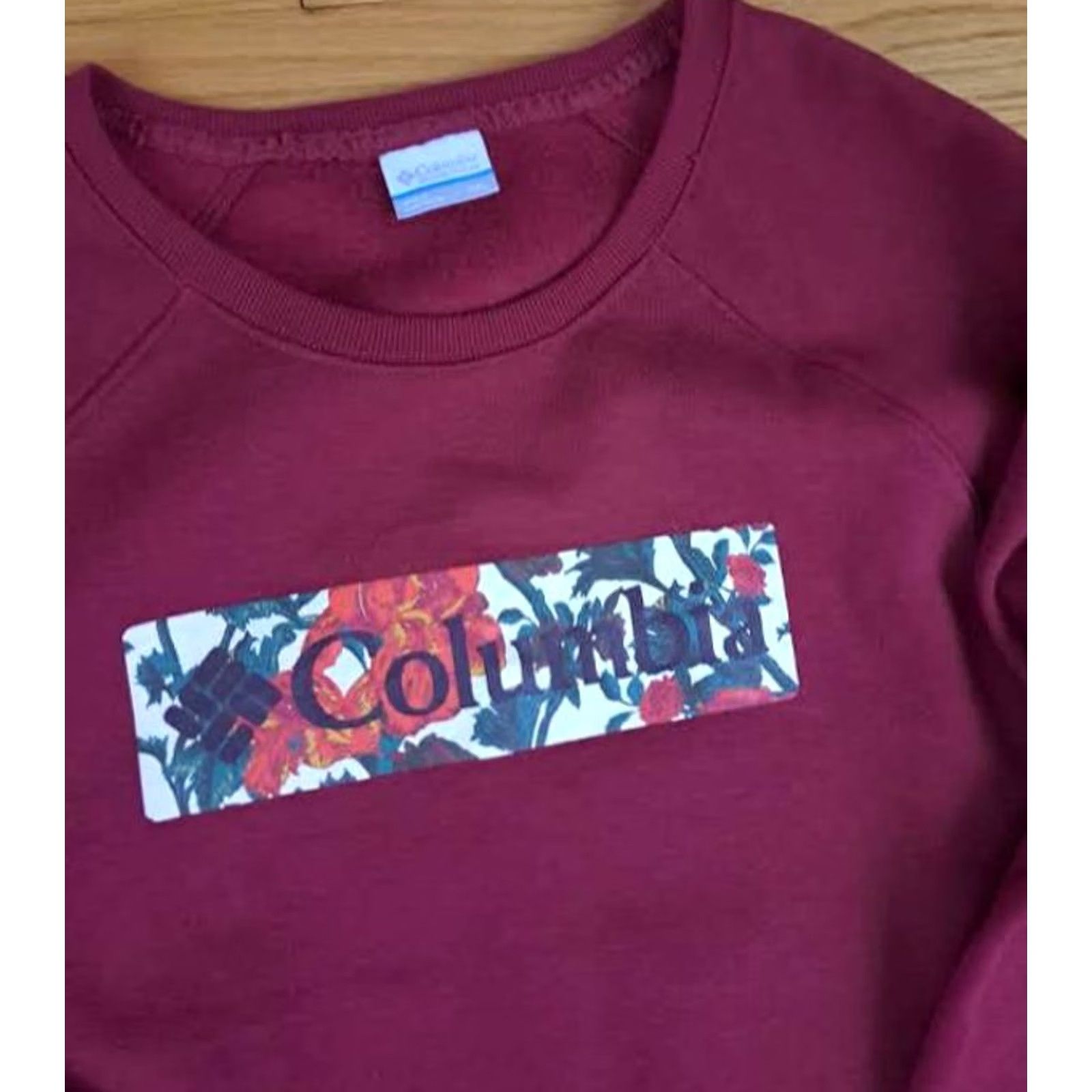 Vintage Columbia Sweatshirt Pullover Woman 2XL Purple Floral Flower Child Crew Neck Long Sleeve Cute Fun Size XXL / US 16-18 / IT 52-54 - 4 Thumbnail