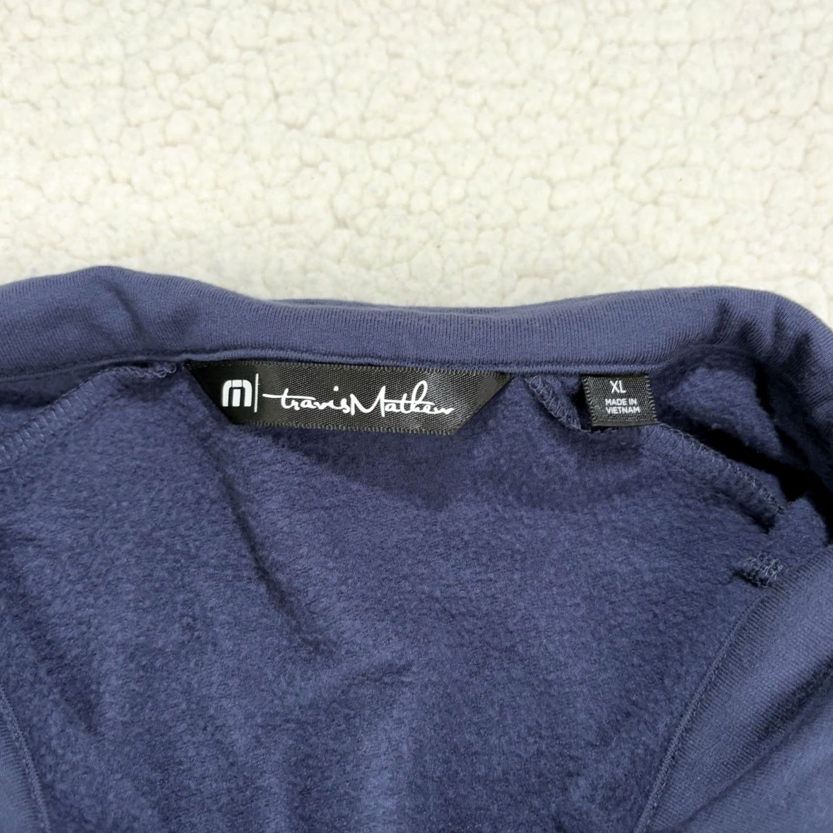 TravisMathew Travis Mathew Golf Pullover Mens XL Navy Blue Stretch Performance 1/4 Zip Size US XL / EU 56 / 4 - 3 Thumbnail