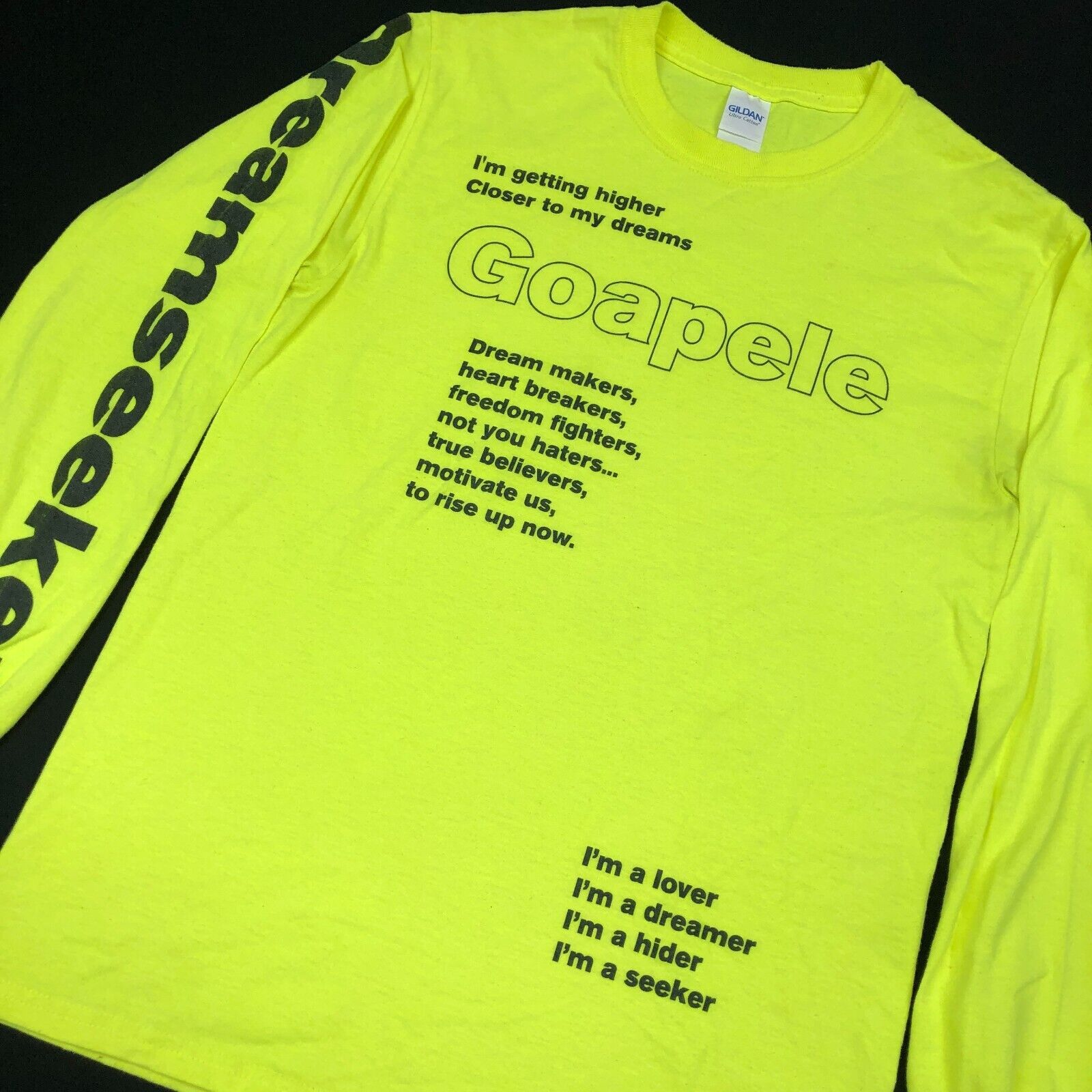 Vintage Goapele Dreamseeker Music Tee T Shirt Yellow Bright Small S Size US S / EU 44-46 / 1 - 2 Thumbnail