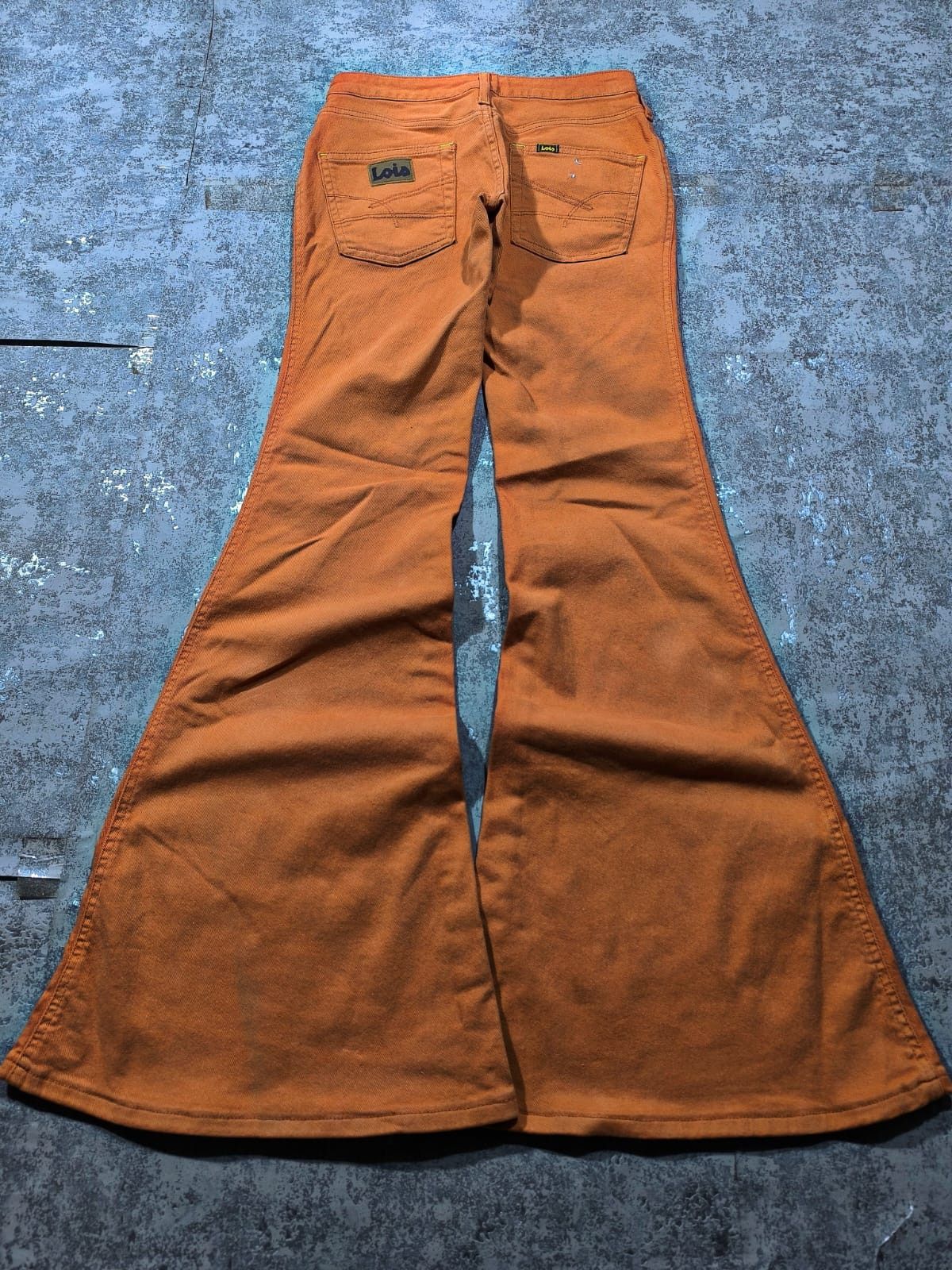 Other Vtg Lois Spain BellBottoms Orange Super Flared Rare 90s Size 27" / US 4 / IT 40 - 4 Thumbnail