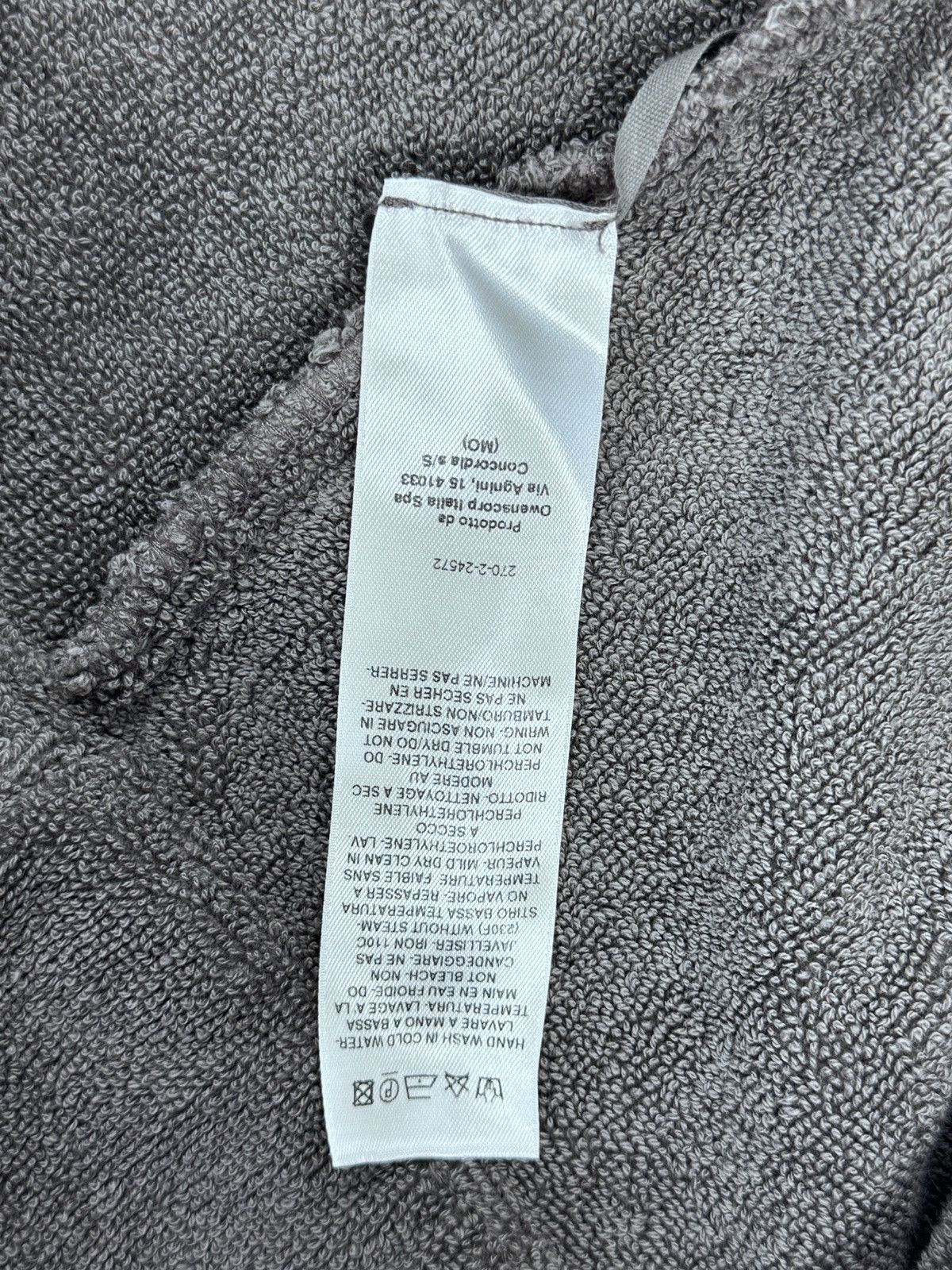 Rick Owens DUST LOGO JACQUARD COTTON HOODED BEACH ROBE Size ONE SIZE - 8 Thumbnail