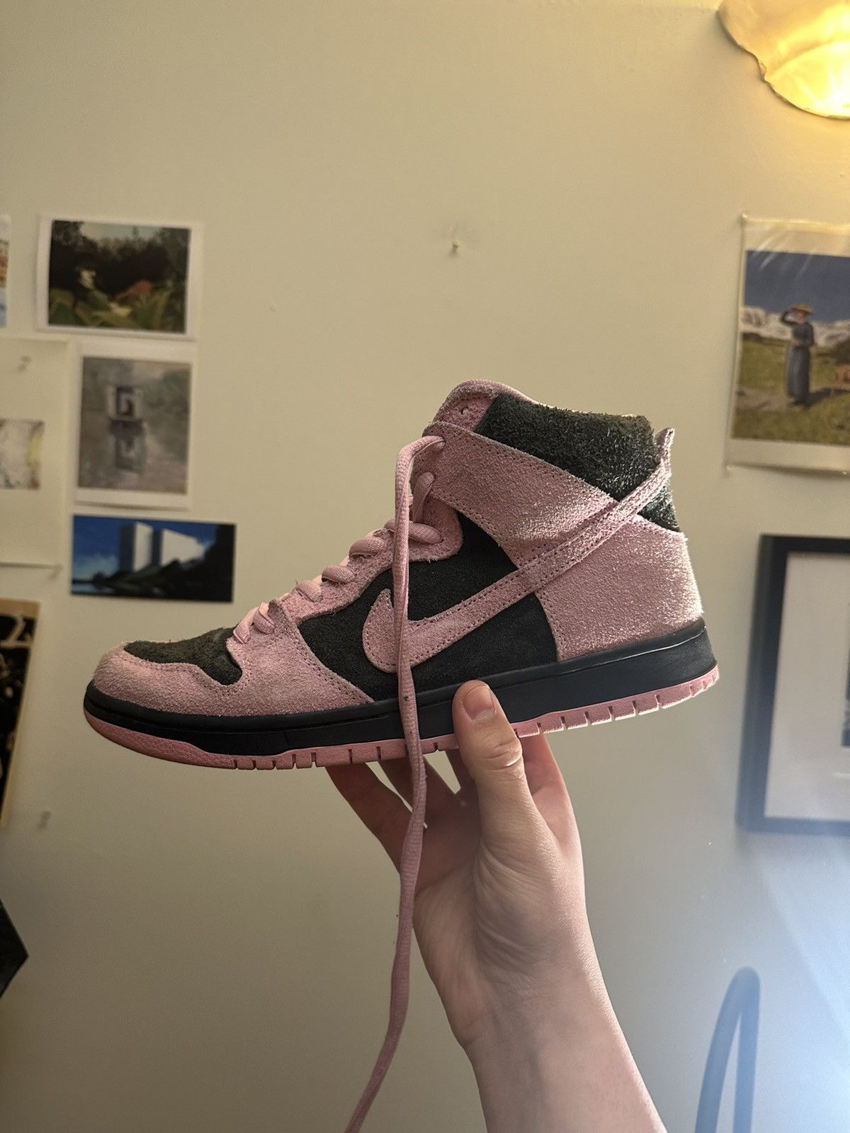 image of Nike Dunk High Inverted Celtic Shoes in Pink, Men's (Size 10)