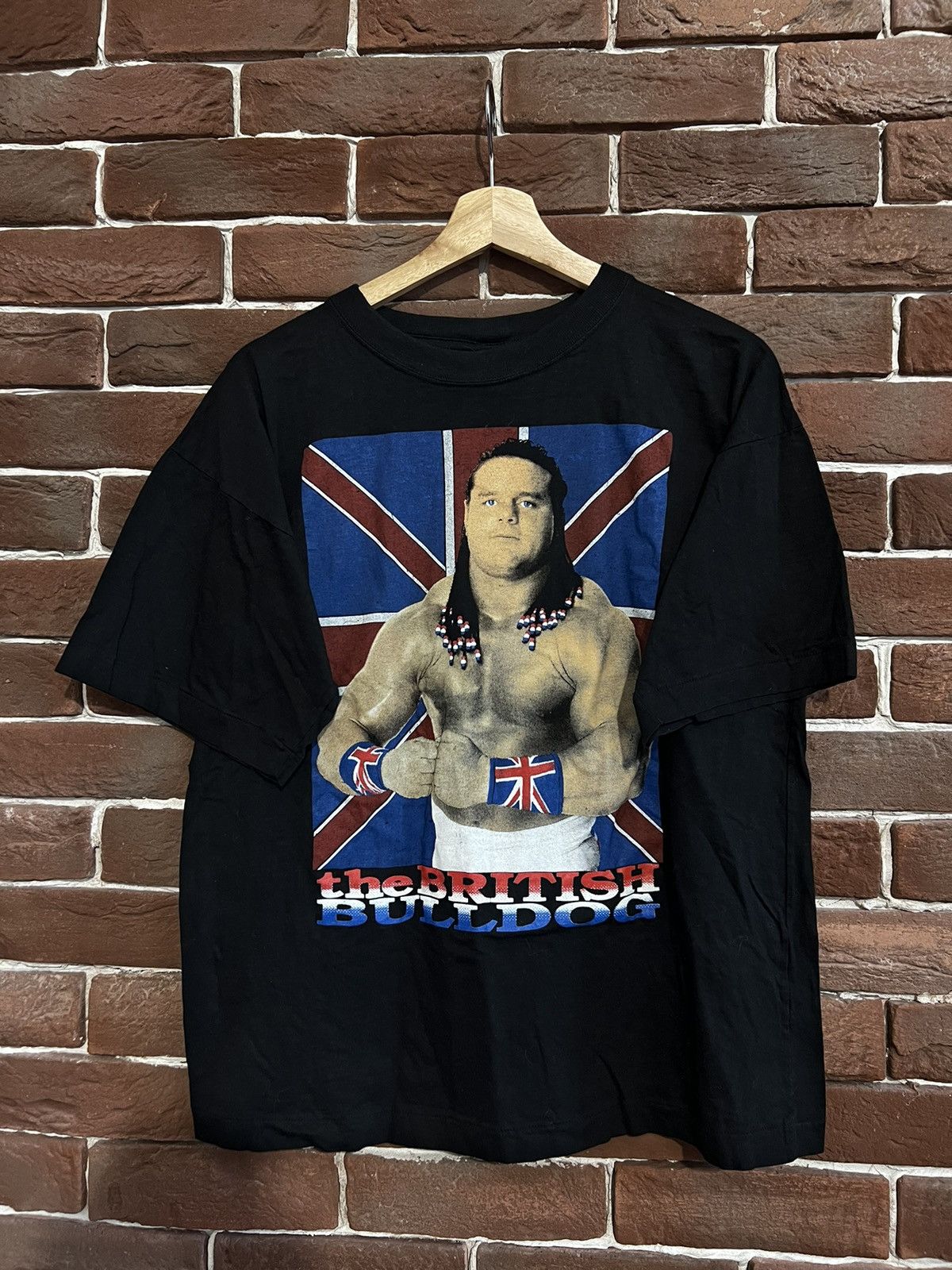Vintage Rare Vintage 90s British Bulldog WWE WWF Wrestling Promo Tee Size US L / EU 52-54 / 3 - 1 Thumbnail