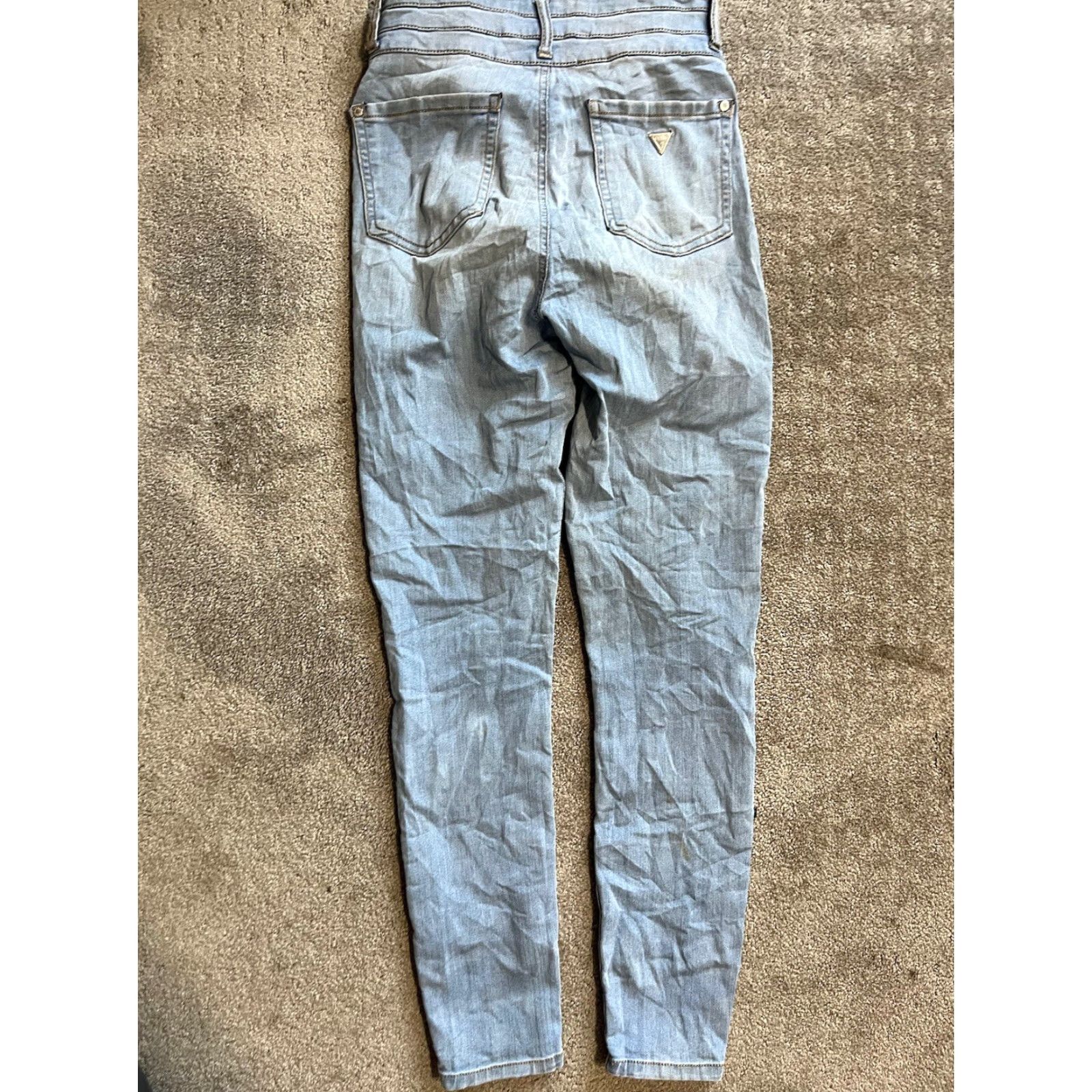 Guess VINTAGE GUESS Women's Skinny Jeans Size 26 High-Waist Denim Stretch Dark Blue Fall Winter Size 26" / US 2 / IT 38 - 3 Thumbnail