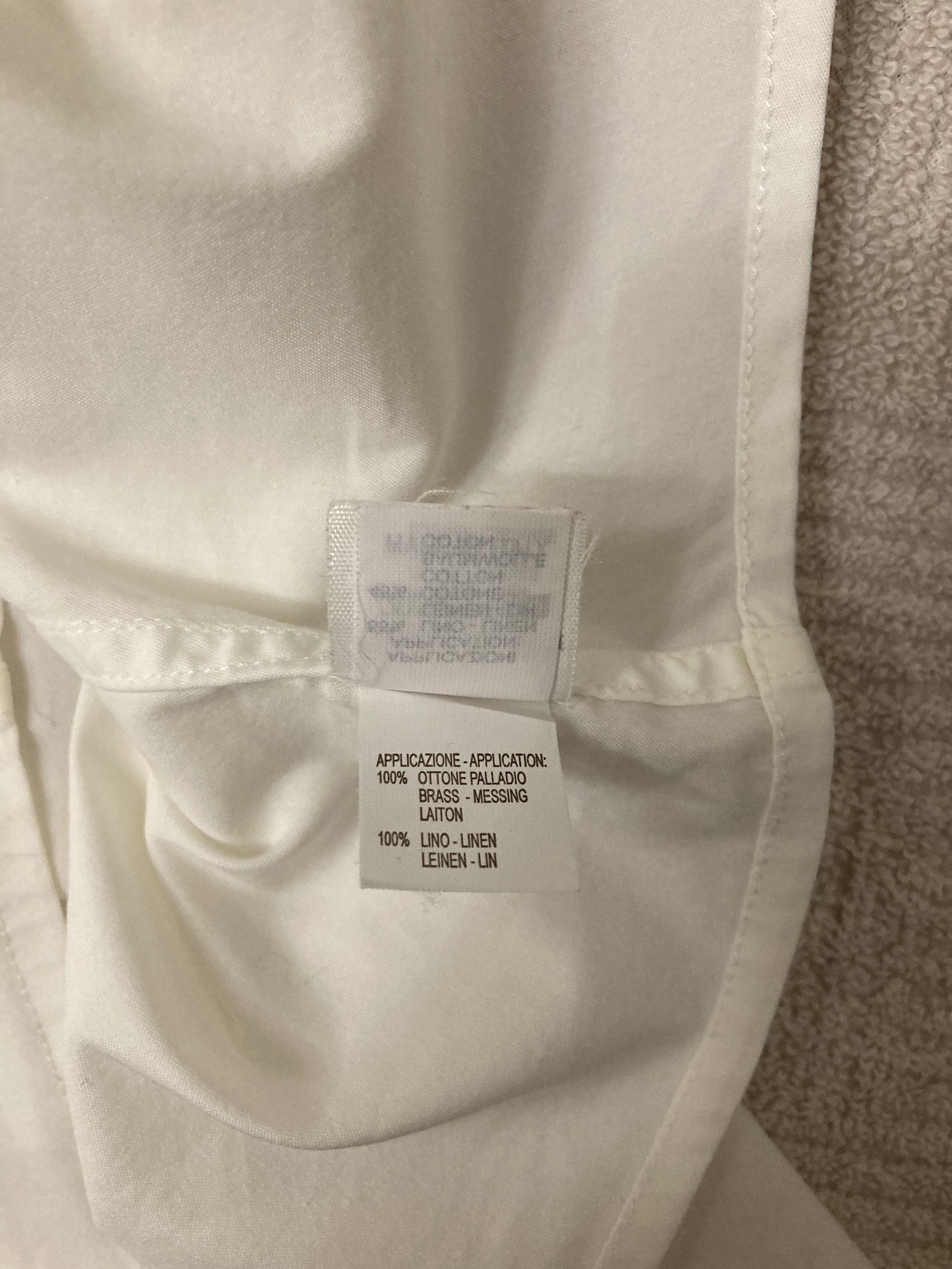 Brunello Cucinelli Brunello Cucinelli Shirt White Short Sleeve Made in Italy Size M / US 6-8 / IT 42-44 - 9 Thumbnail