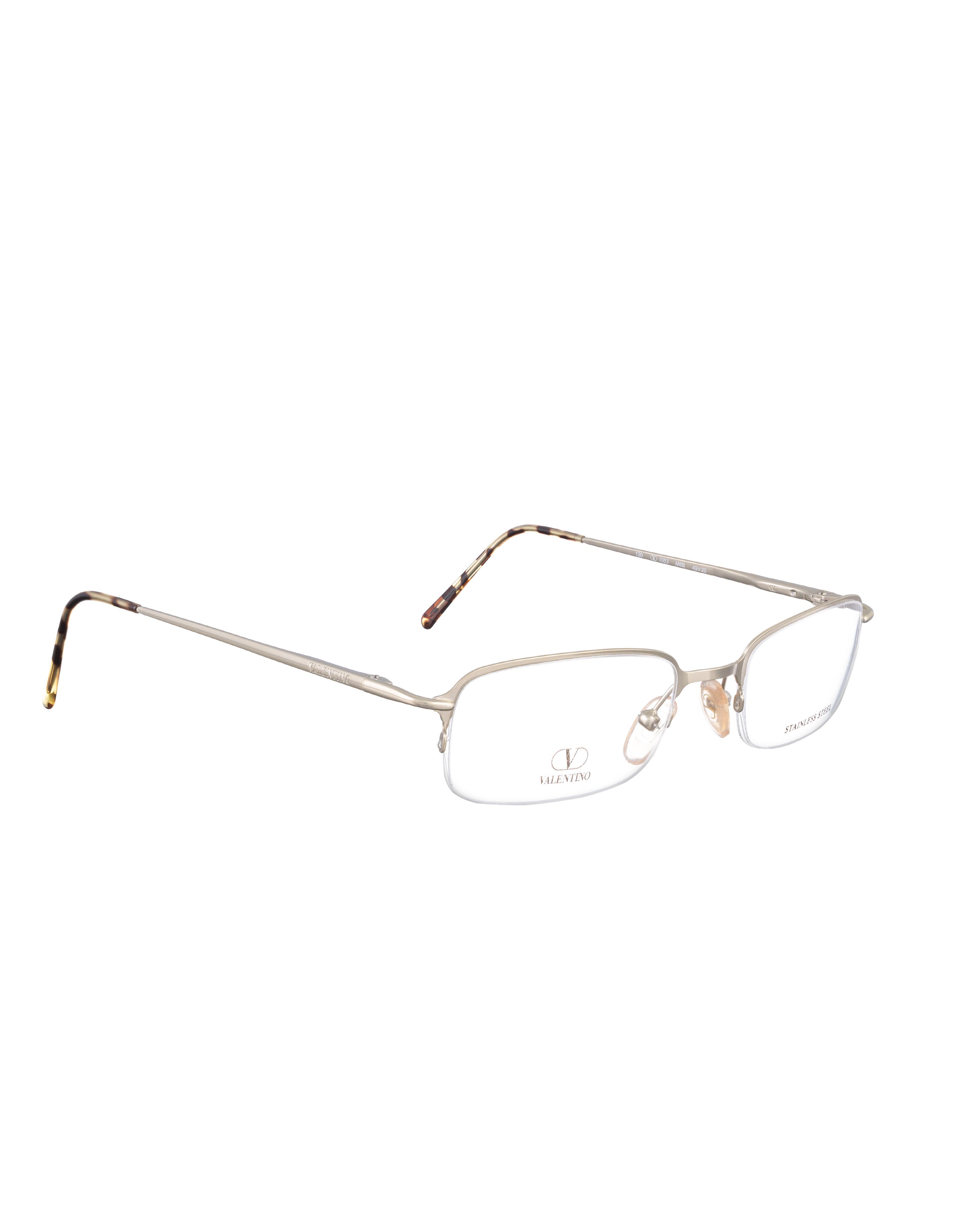 Valentino 00s Silver Chrome Glasses with Tiny Logo