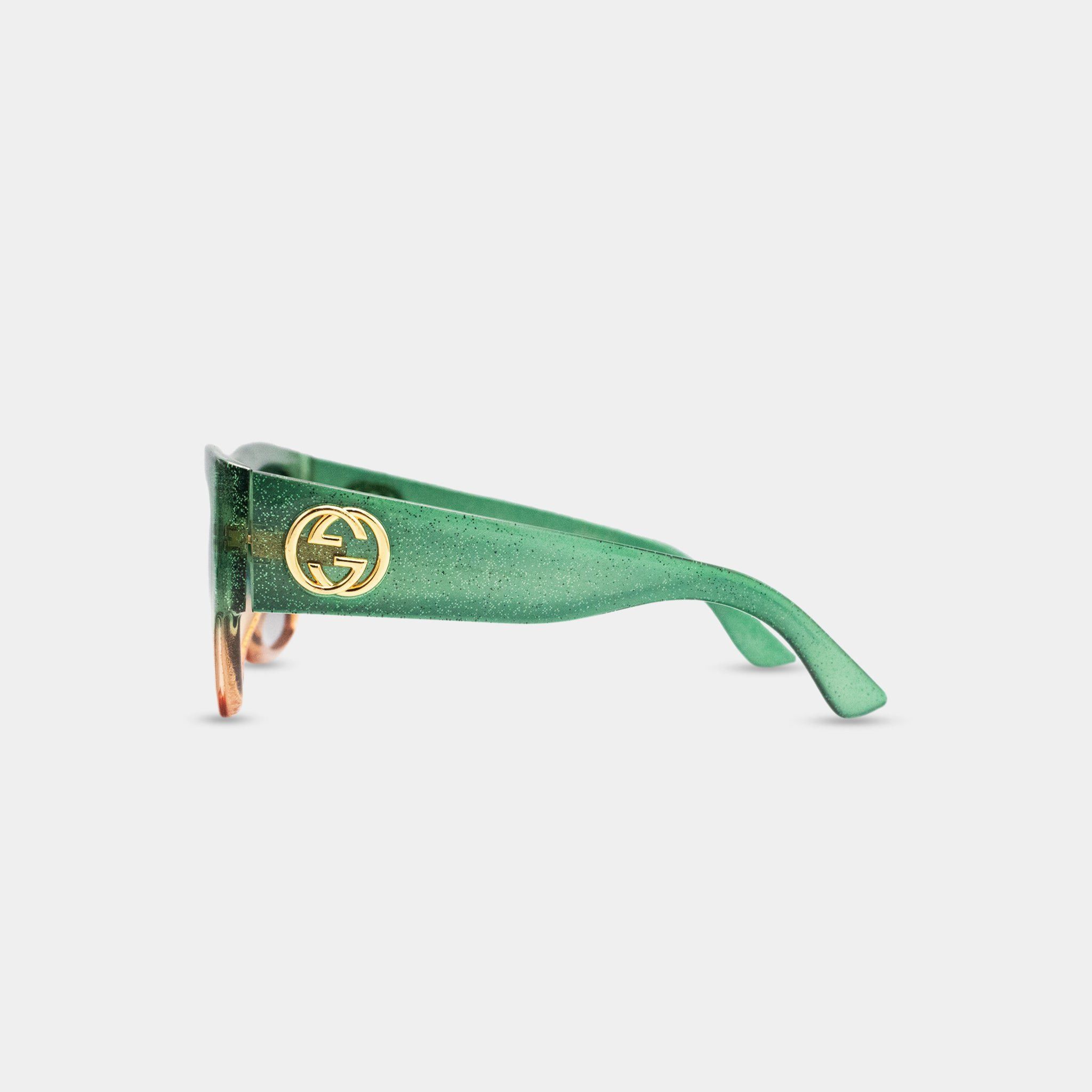 Gucci Gucci Green Orange Gradient Sunglasses Size ONE SIZE - 3 Thumbnail