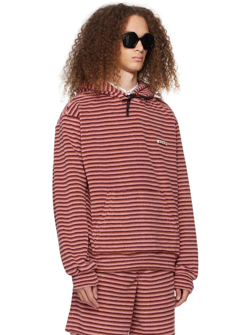 Marni o1w1db10125 Striped Hoodie in Pink Size US XL / EU 56 / 4 - 2 Thumbnail