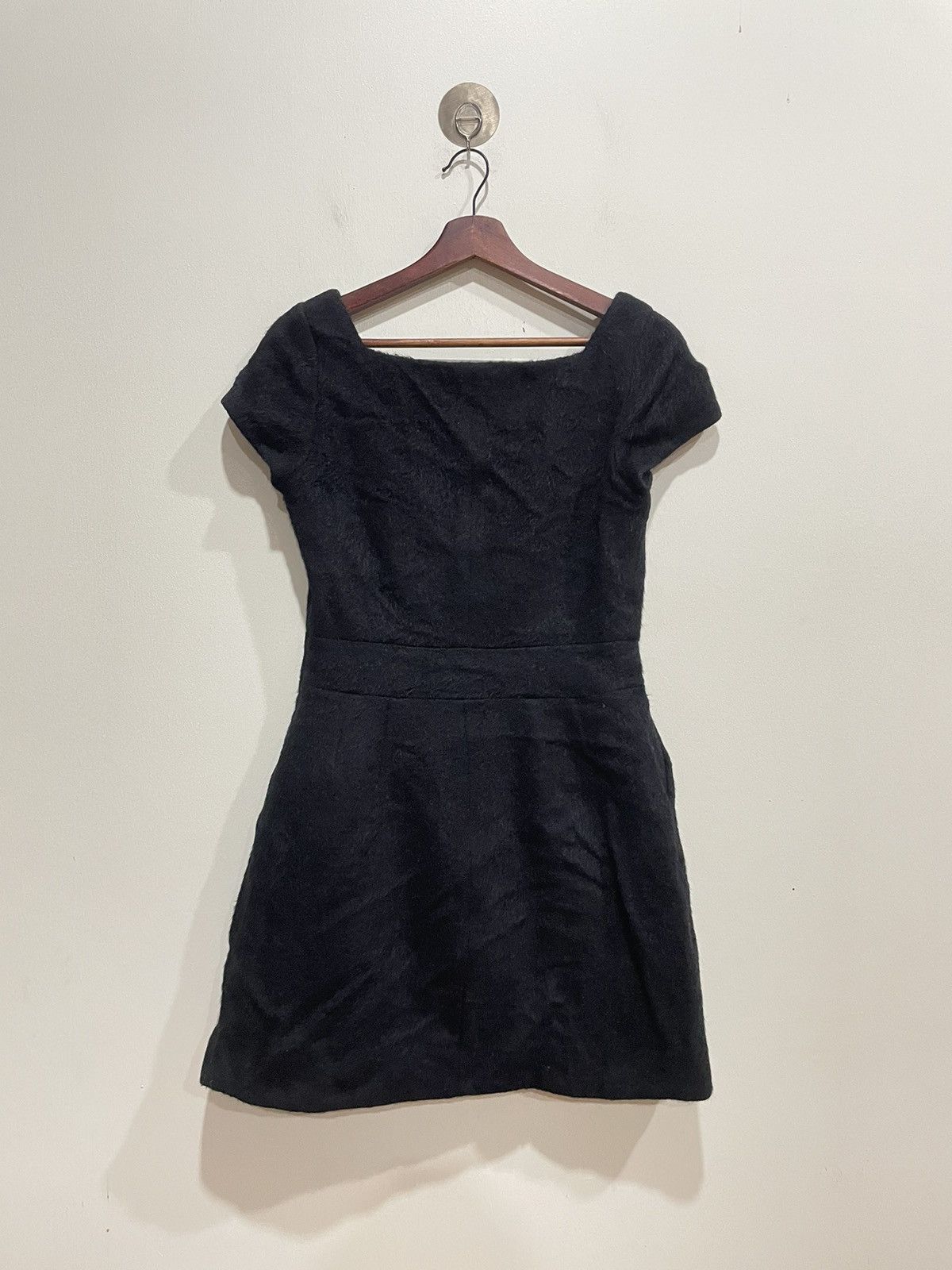 black lace up dress shoes womens Marc Jacobs Strapless Black Taffeta Tied Open Back Evening Dress main image 1