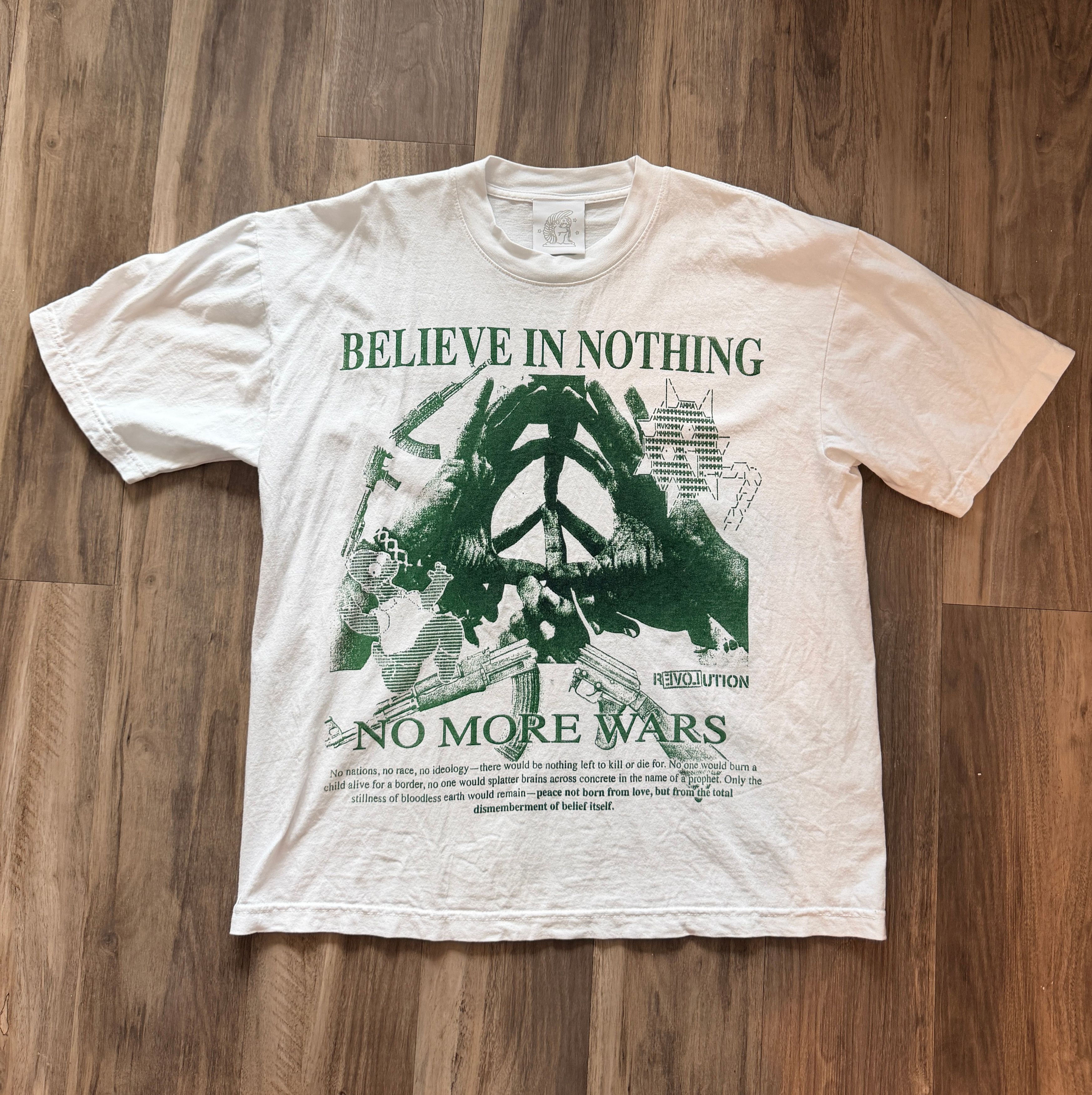 Farmer's Daughter No More Wars Tee White