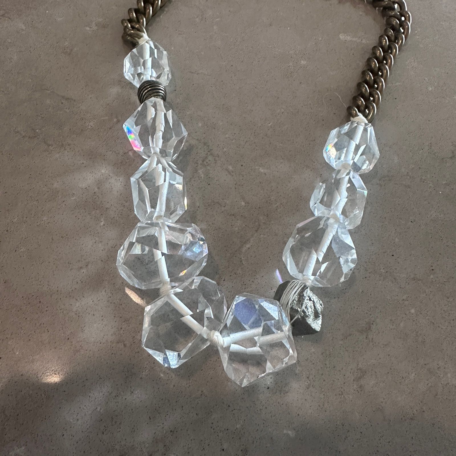 Other Silpada Crystal Bead Brass Chain Necklace with Pyrite Size ONE SIZE - 4 Thumbnail