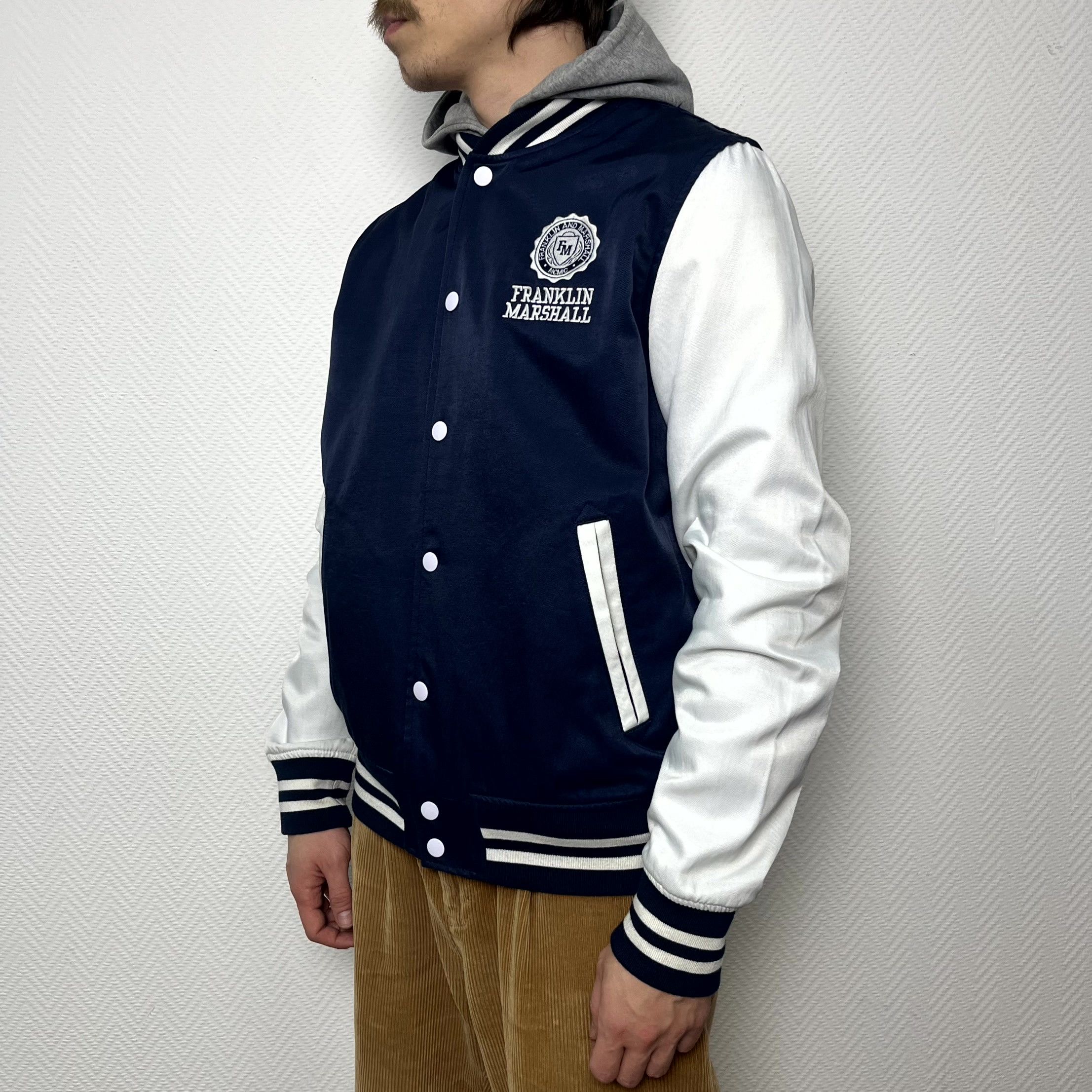 Franklin & Marshall Franklin Marshall College Varsity Bomber Jacket Navy Mens L Size US L / EU 52-54 / 3 - 12 Thumbnail