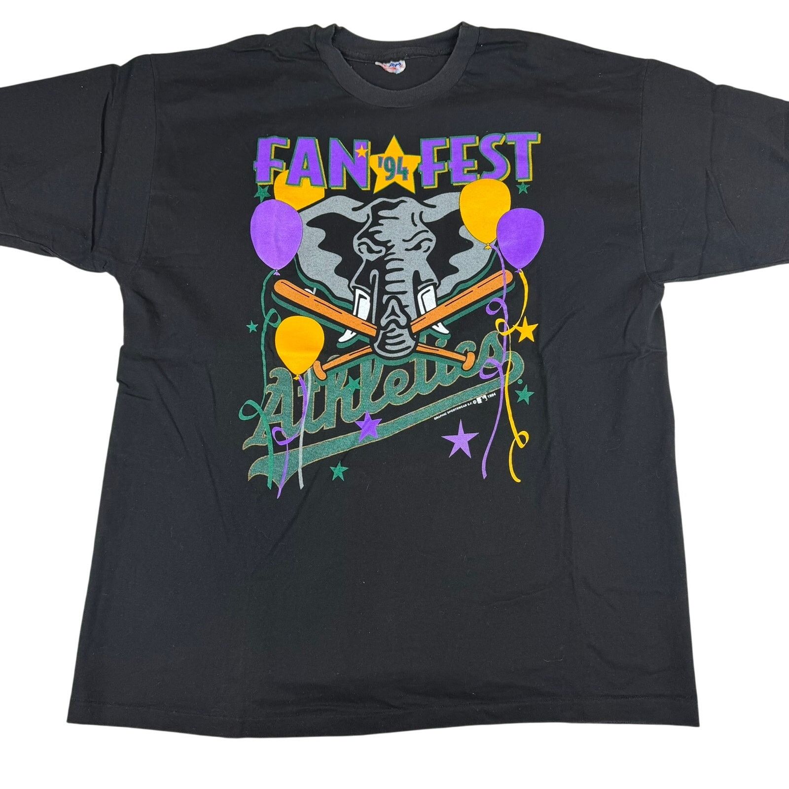 Hanes Vintage 1994 Oakland Athletics Fan Fest T-Shirt Size US XL / EU 56 / 4 - 1 Thumbnail