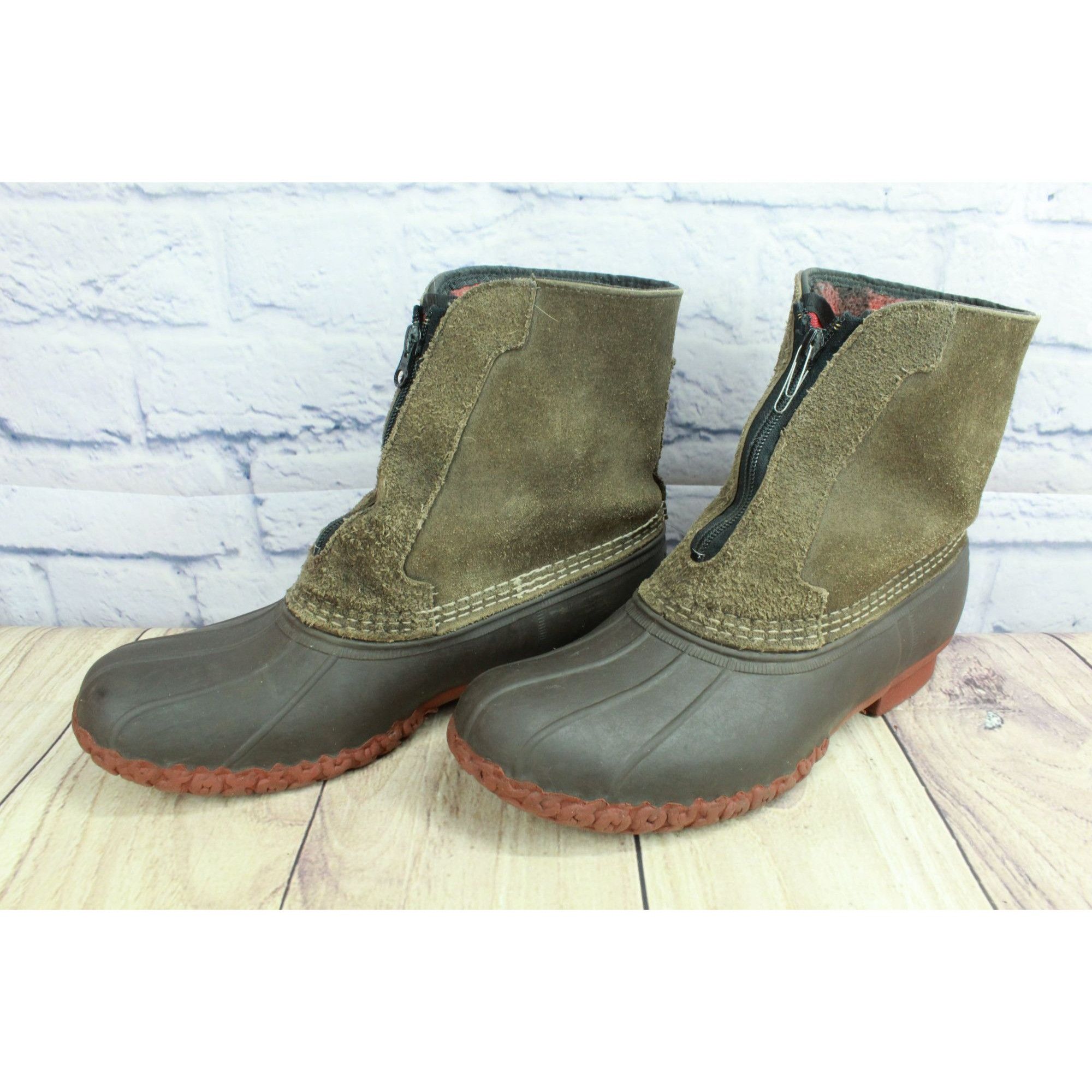 L.L. Bean LL Bean Fleece Lined Front Zip Insulated Ankle Duck Boots Size US 8 / EU 41 - 2 Thumbnail