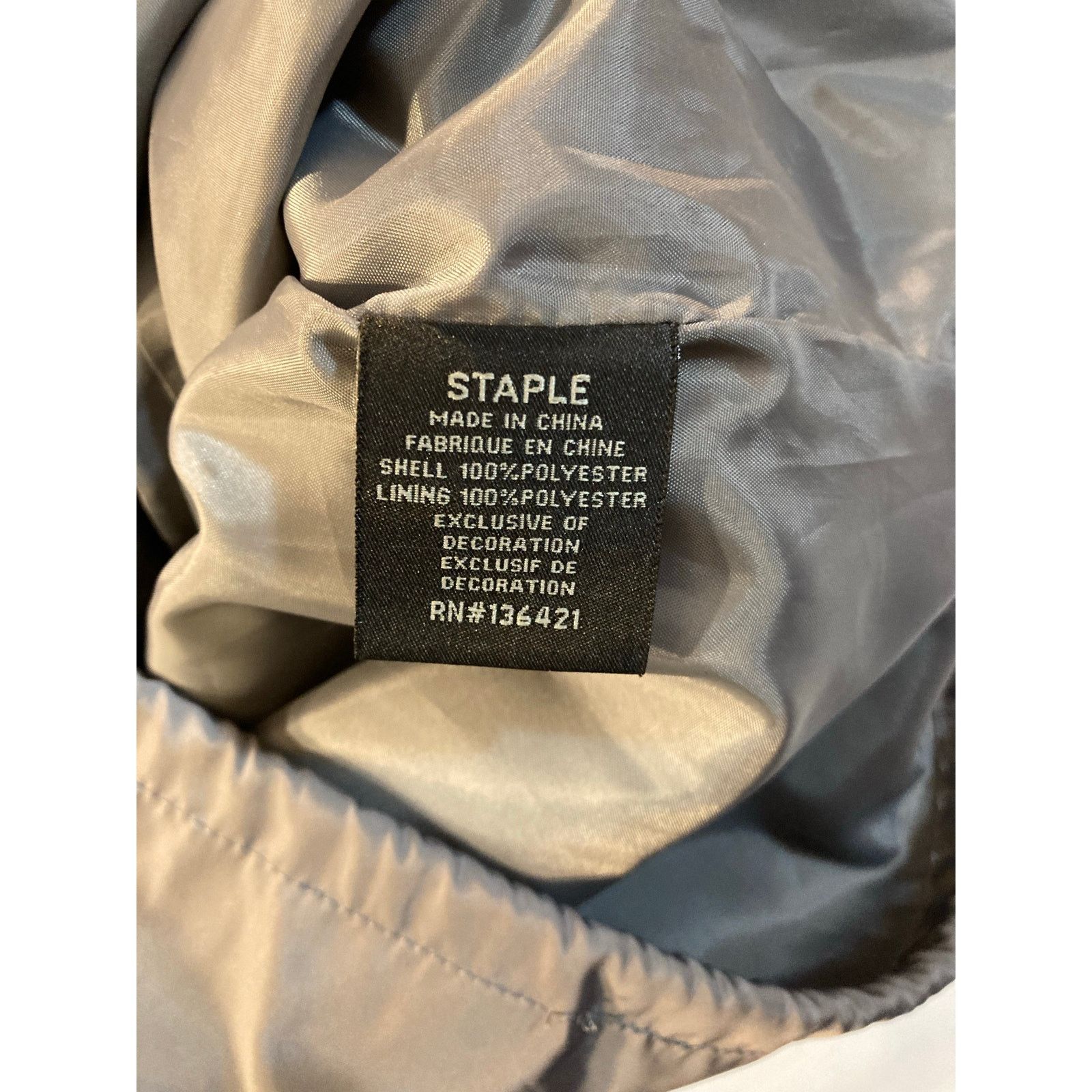 Staple STAPLE Script Logo Coach Jacket Mens M Gray Windbreaker Size US M / EU 48-50 / 2 - 8 Thumbnail