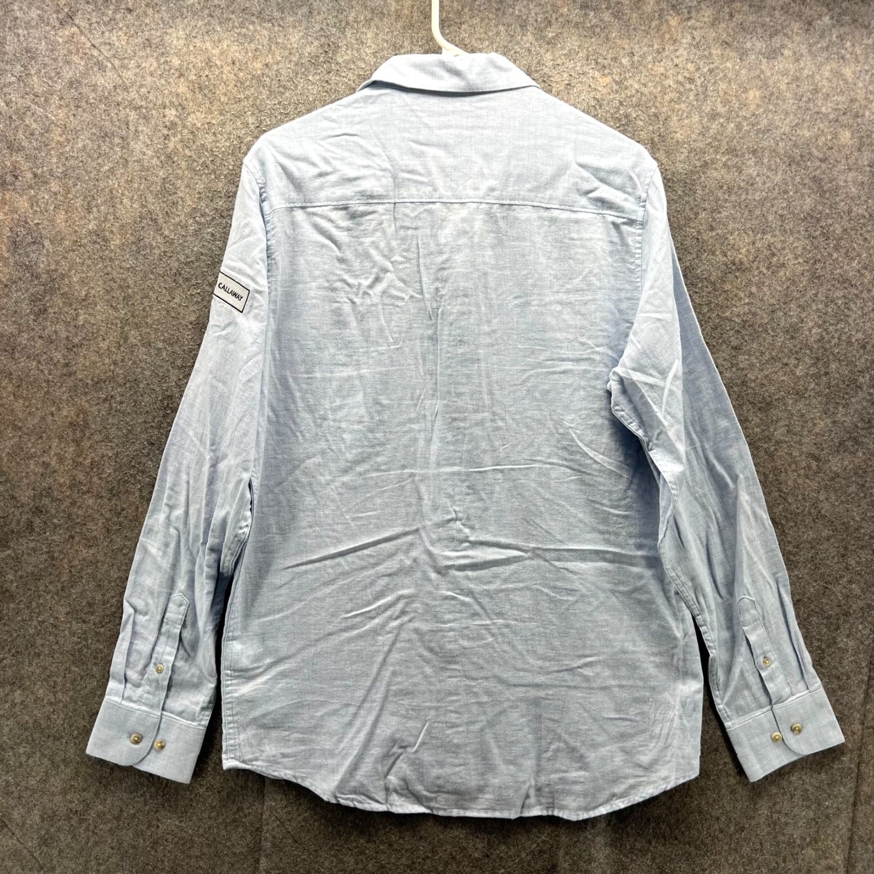 TravisMathew Travis Mathew Shirt Mens Medium Blue Button-Down Patch Callaway Cotton Stretch Size US M / EU 48-50 / 2 - 2 Thumbnail