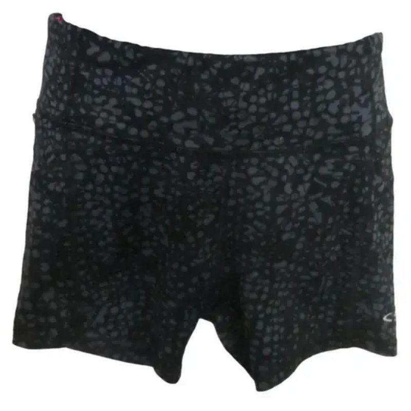 Champion Athleisure Black Animal Print DuoDry Performance Shorts S Size 26" / US 2 / IT 38 - 2 Thumbnail