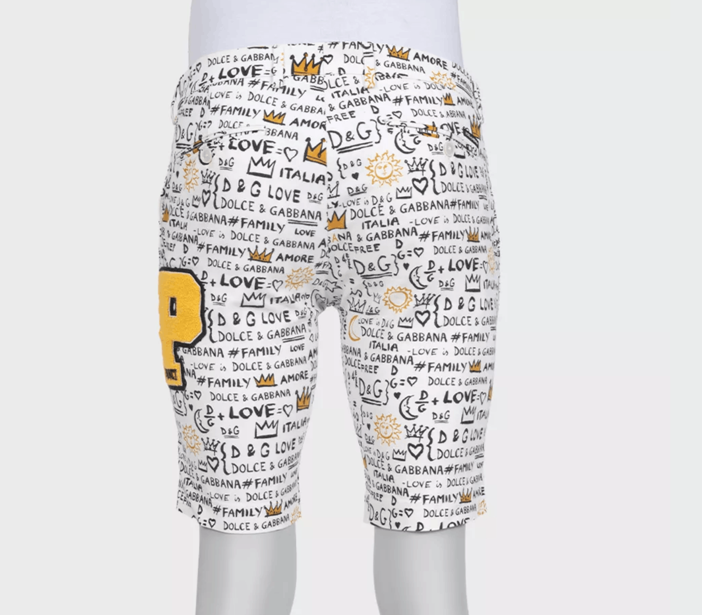 Dolce & Gabbana Dolce & Gabbana White Logo Shorts Men EU46 S Size US 30 / EU 46 - 3 Thumbnail