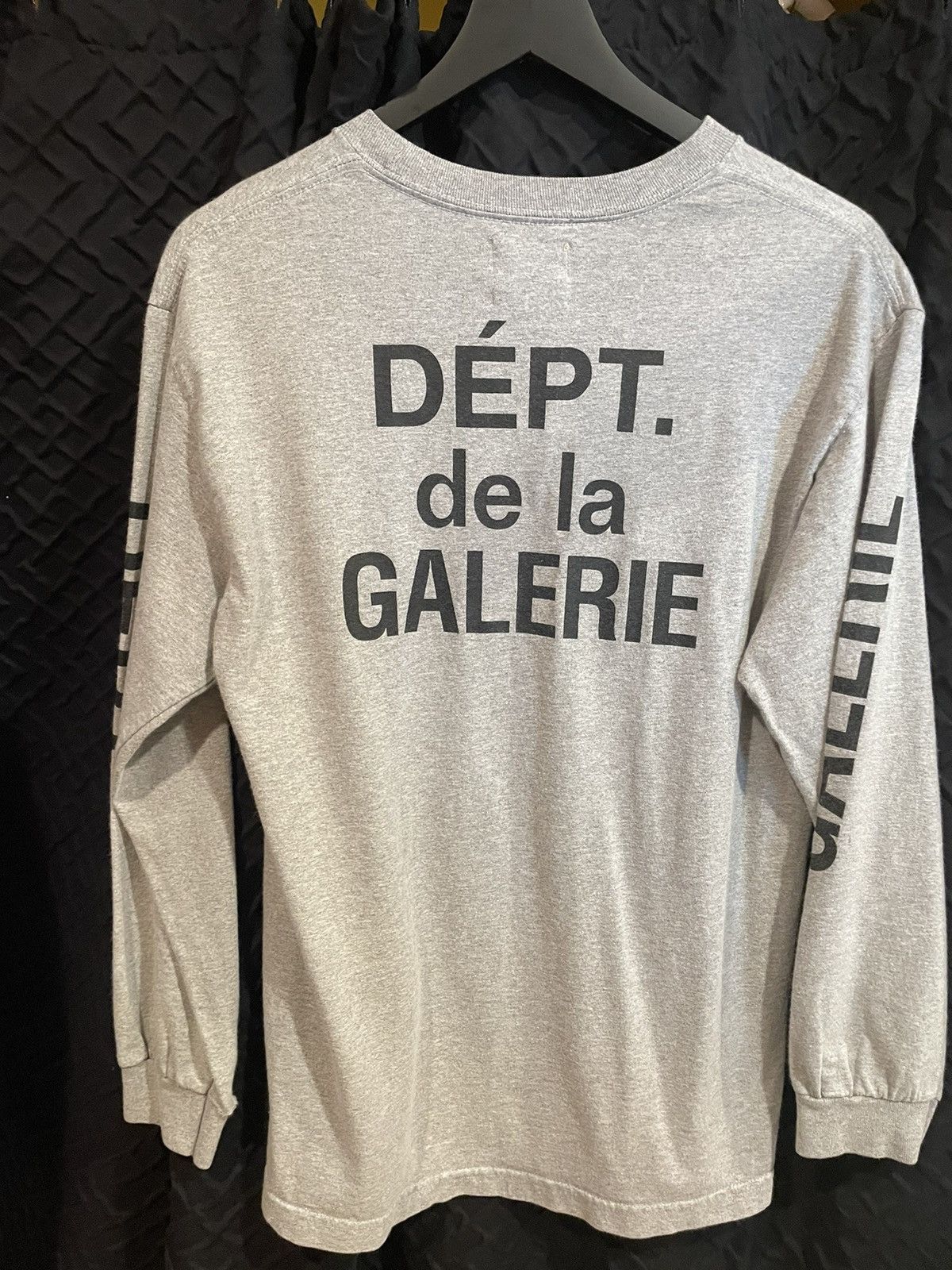 image of Gallery Dept. French Souvenir Long Sleeve T-Shirt in Grey, Men's (Size Small)