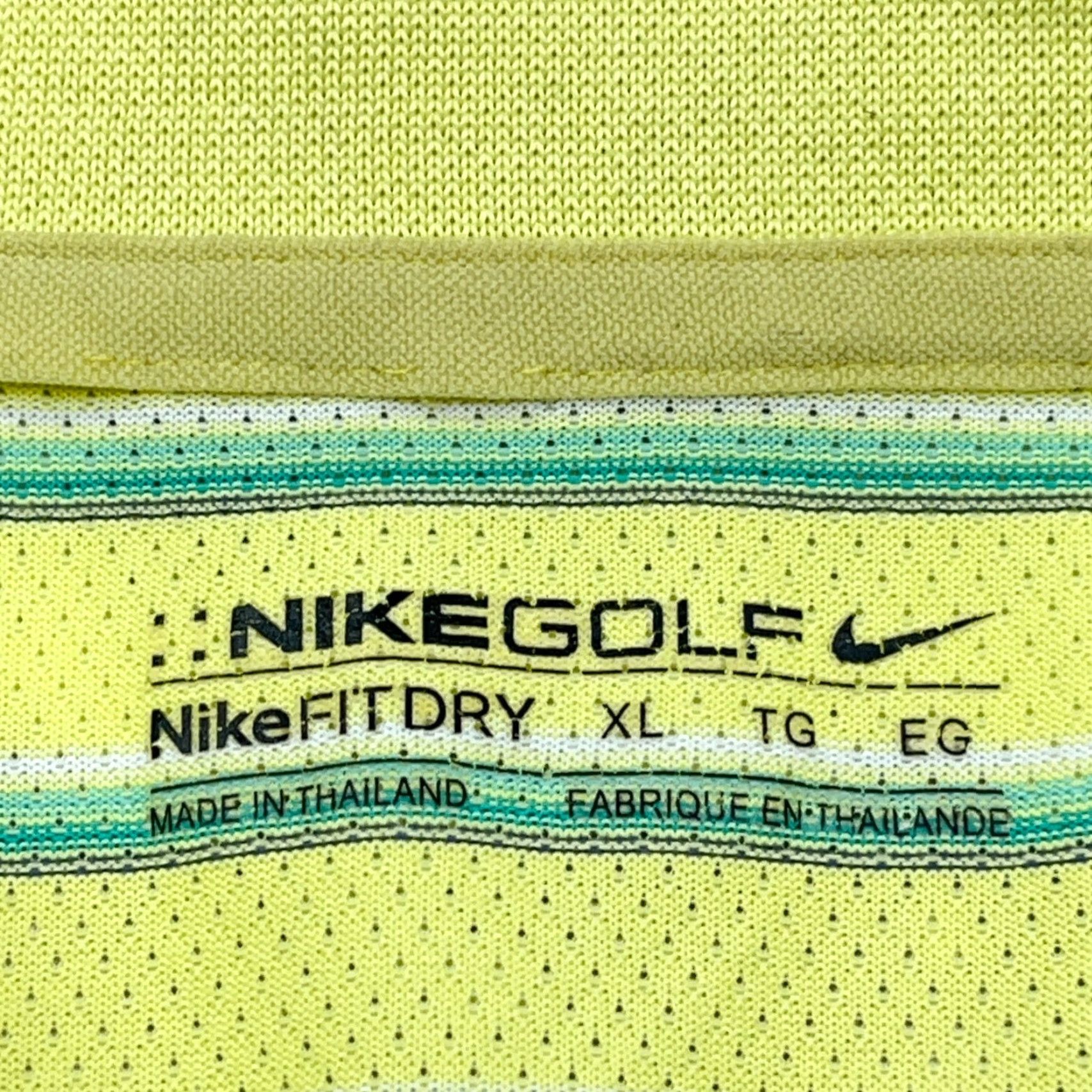 Nike Nike Polo Shirt Men XL Yellow Striped Dri-Fit Performance The Links Challedon Size US XL / EU 56 / 4 - 4 Thumbnail