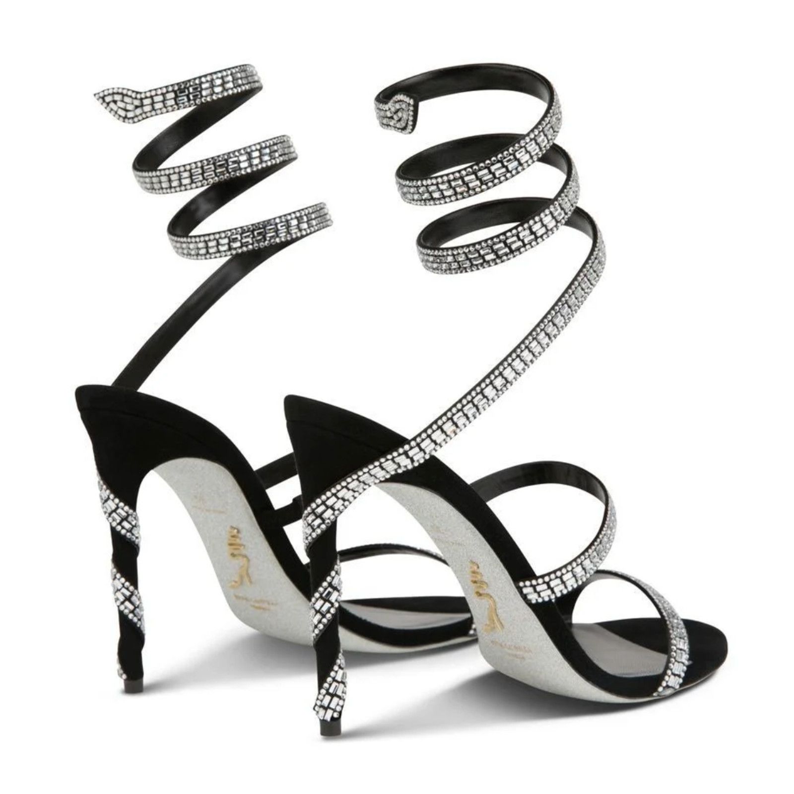 Rene Caovilla Margot Crystal Ankle Wrap Strap Sandal Heel Pump 36.5 Size US 6.5 / IT 36.5 - 10 Thumbnail