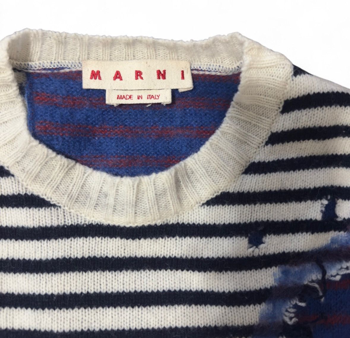 Amiri Marni Multicolor Striped Needle Punch Sweater Size US S / EU 44-46 / 1 - 3 Thumbnail