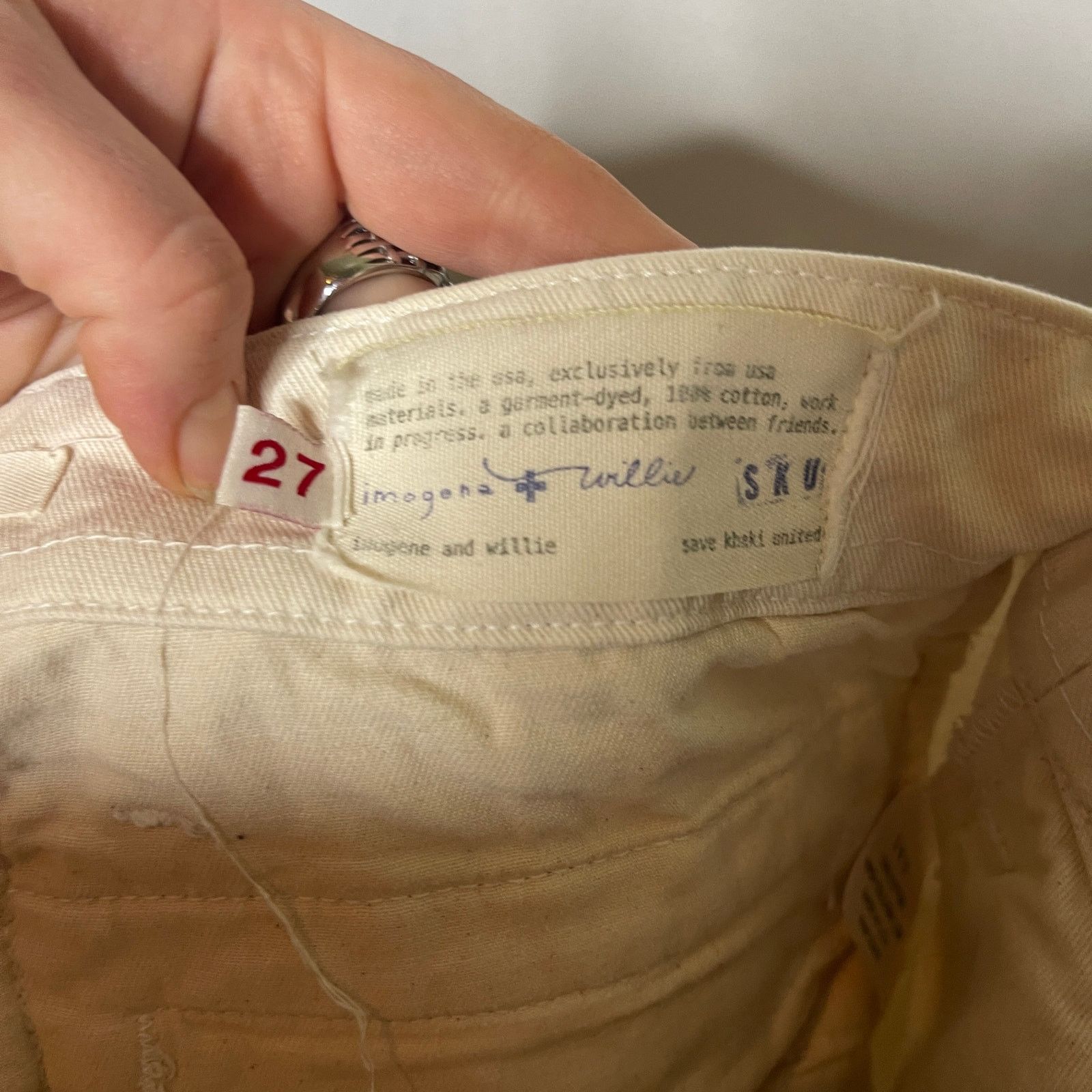 Imogene + Willie × Save Khaki United Imogene + Willie Save Khaki United all american chino natura Size US 27 - 7 Thumbnail