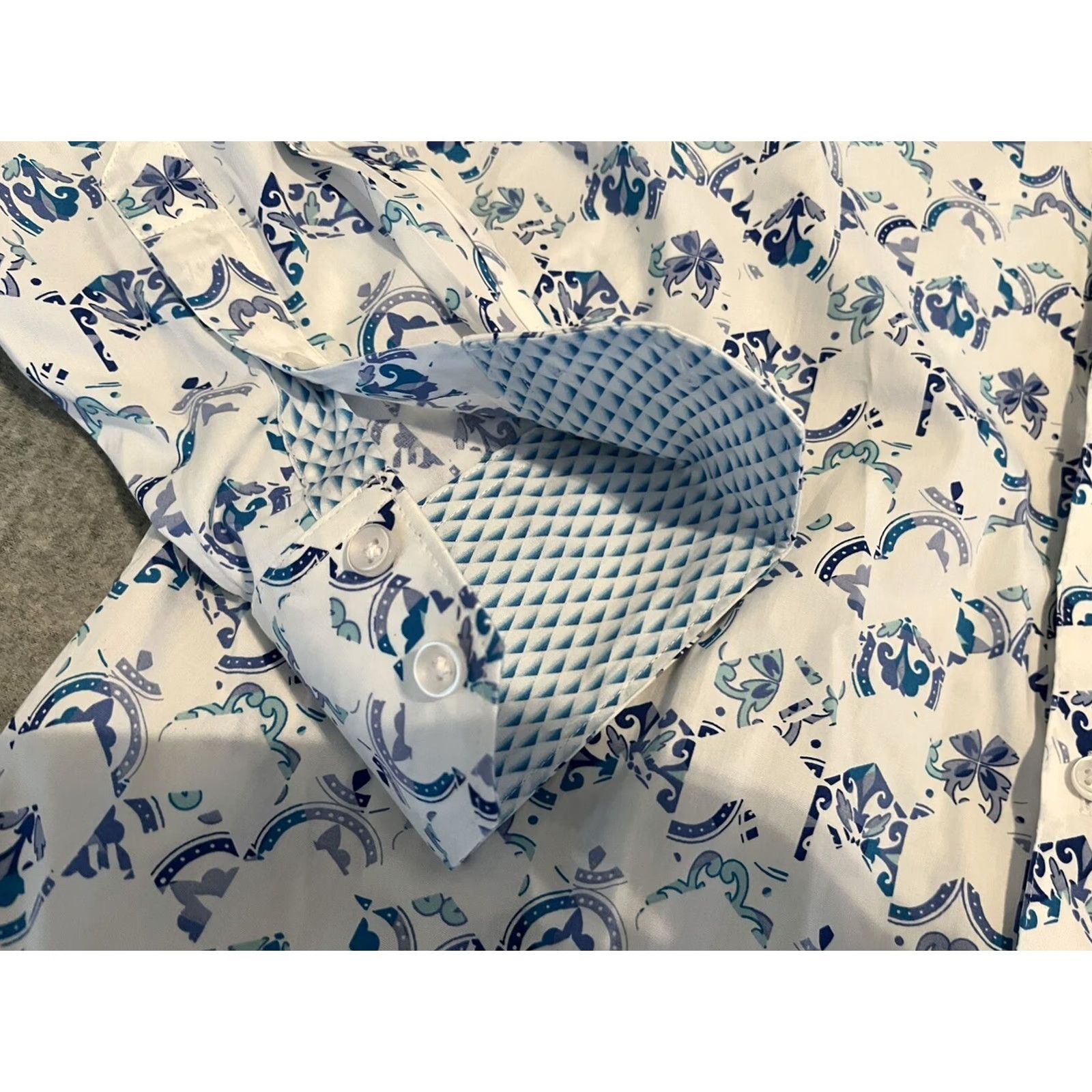 Robert Graham Robert Graham Shirt Mens Long Sleeve Button-Up NWT White Cotton Blend Paisley M Size US M / EU 48-50 / 2 - 4 Thumbnail