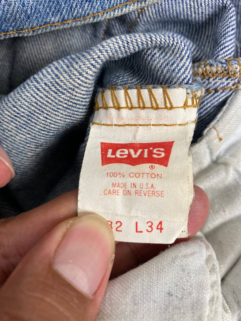 Levi's vintage levis 505 medium wash denim nice design Size US 32 / EU 48 - 11 Thumbnail