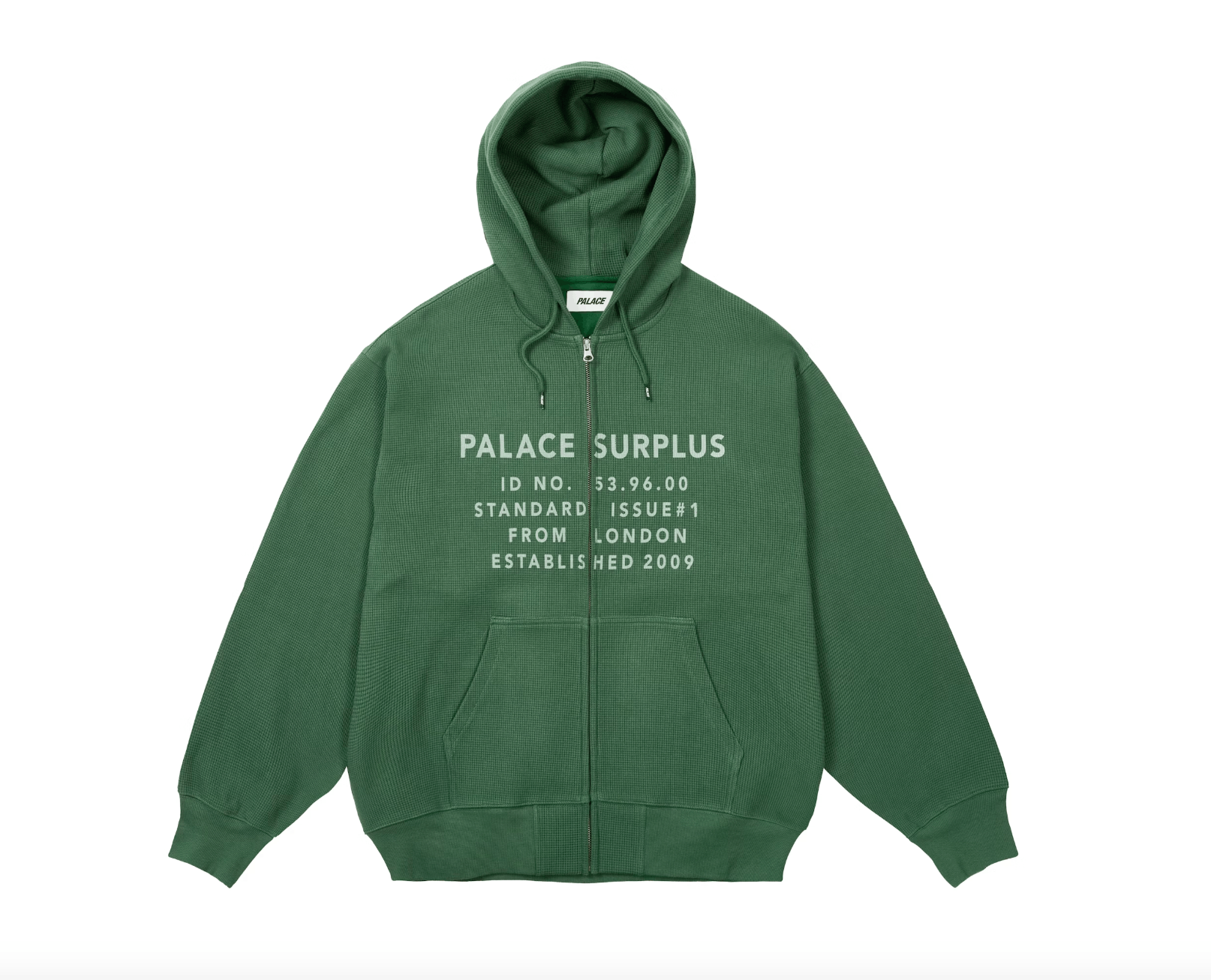 Palace Palace Stamp Waffle Zip Thermal Hoodie Racey Green Size US M / EU 48-50 / 2 - 4 Thumbnail
