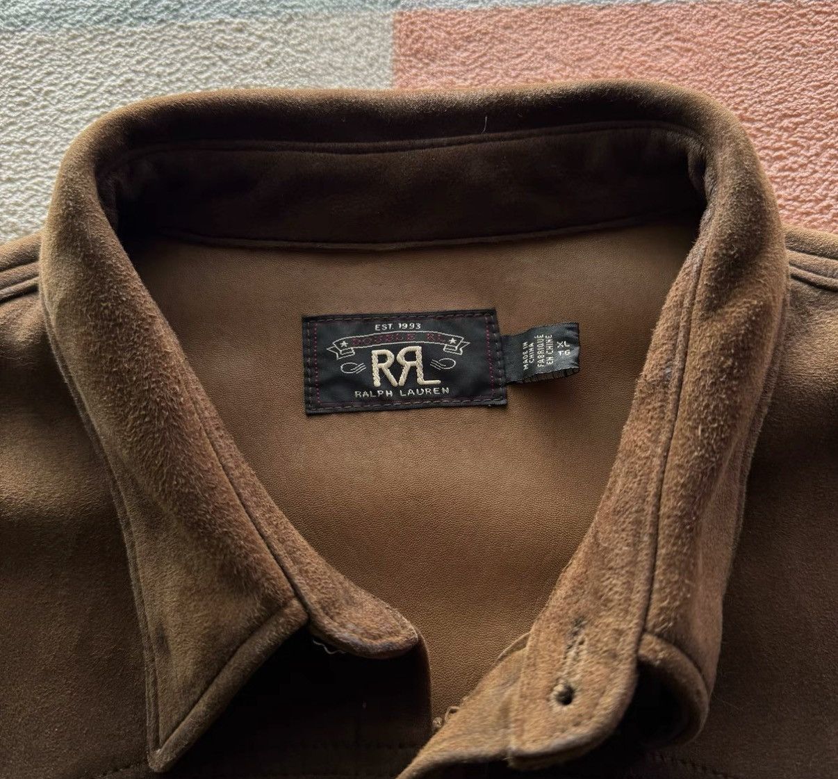 RRL Ralph Lauren RRL Ralph Lauren Double RL Suede Leather Shirt K22 Size US XL / EU 56 / 4 - 4 Thumbnail