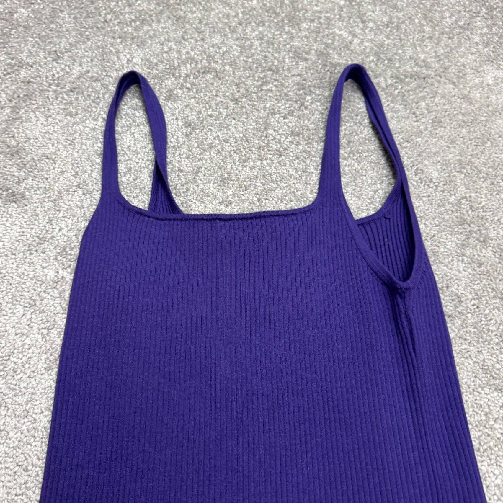Vintage Wilfred Aritzia Bodycon Mini Tank Dress Womens Medium Purple Casual Summertime Classic Size M / US 6-8 / IT 42-44 - 3 Thumbnail