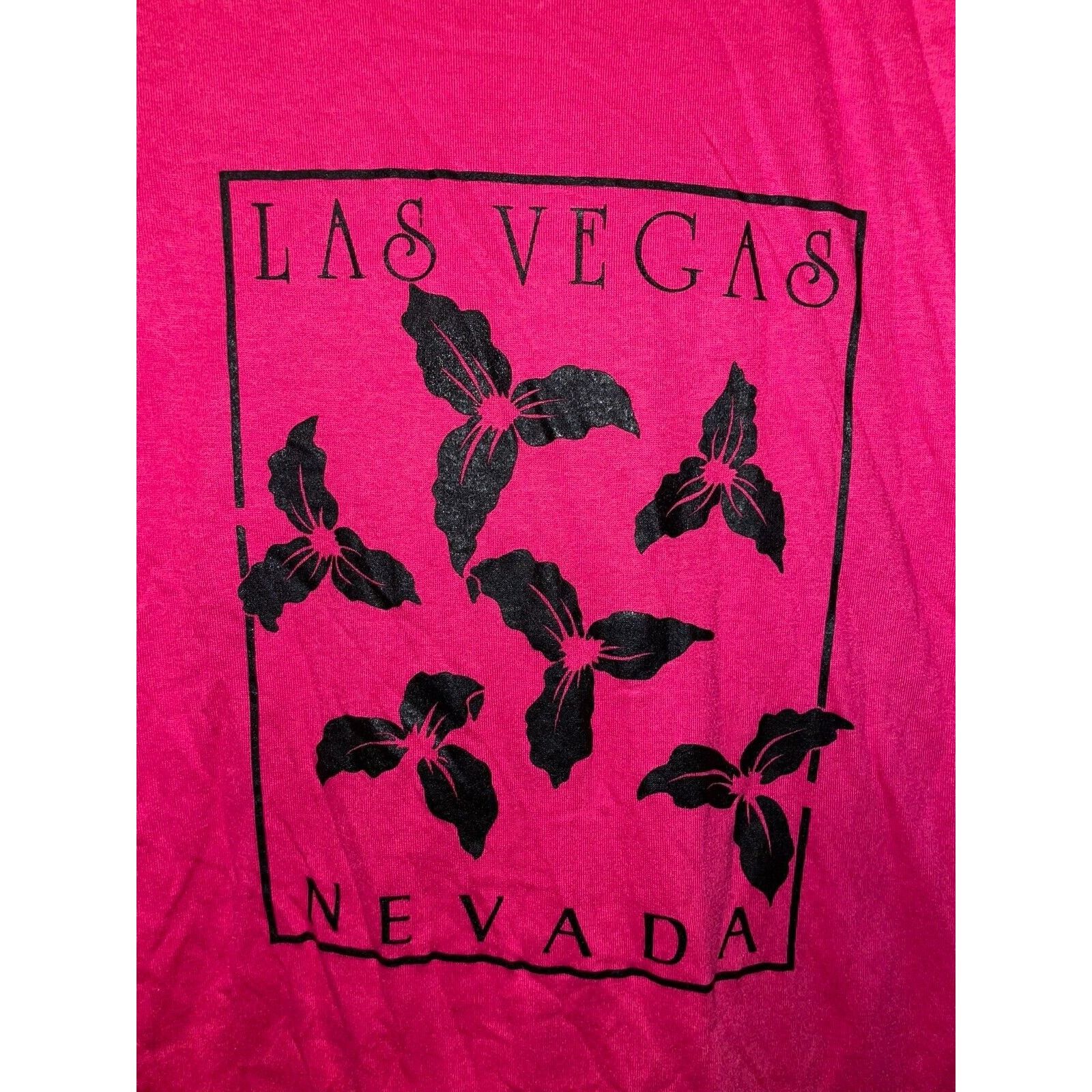 Jerzees Vintage Las Vegas Shirt NV Nevada Flower Pink Tee VTG 90s M Size US M / EU 48-50 / 2 - 2 Thumbnail