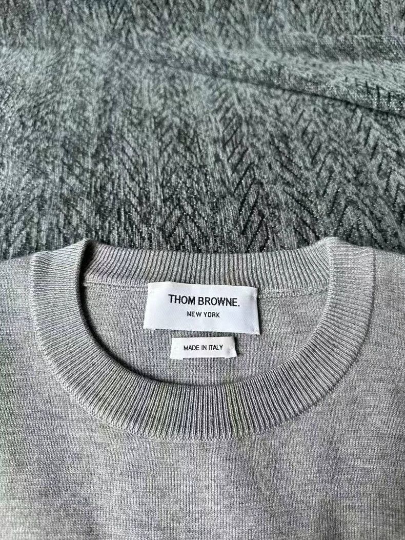 Thom Browne Thom Browne Grey sweater Size US L / EU 52-54 / 3 - 3 Thumbnail