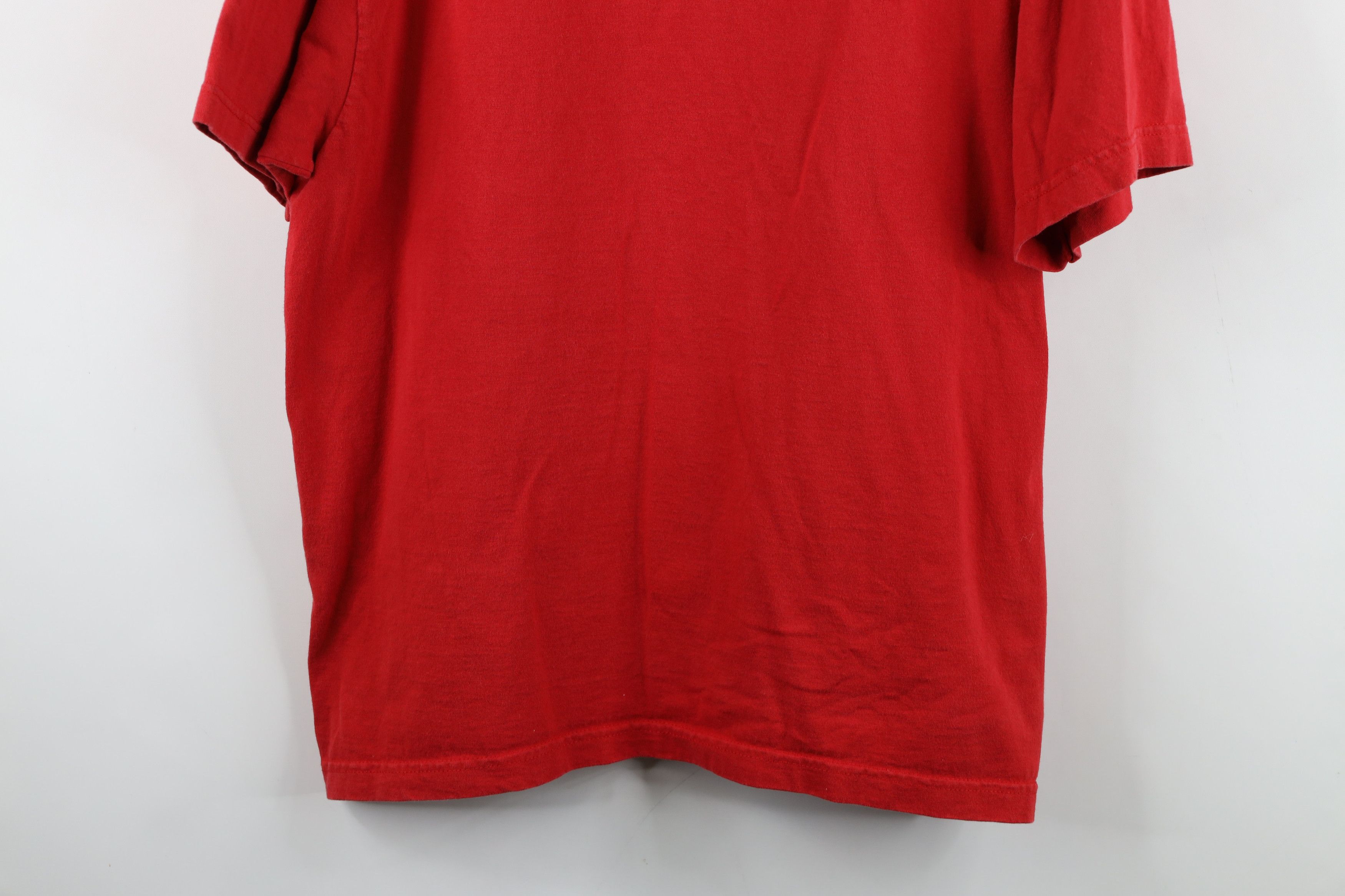 Tommy Hilfiger Vintage 90s Tommy Hilfiger Heavyweight T-Shirt Red Cotton Size US L / EU 52-54 / 3 - 3 Thumbnail