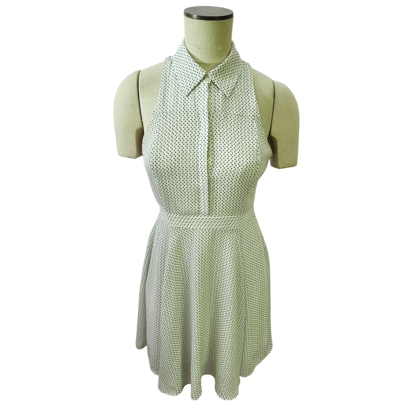 Express Express Womens White Collared Halter Dress Size 4 Size S / US 4 / IT 40 - 1 Thumbnail