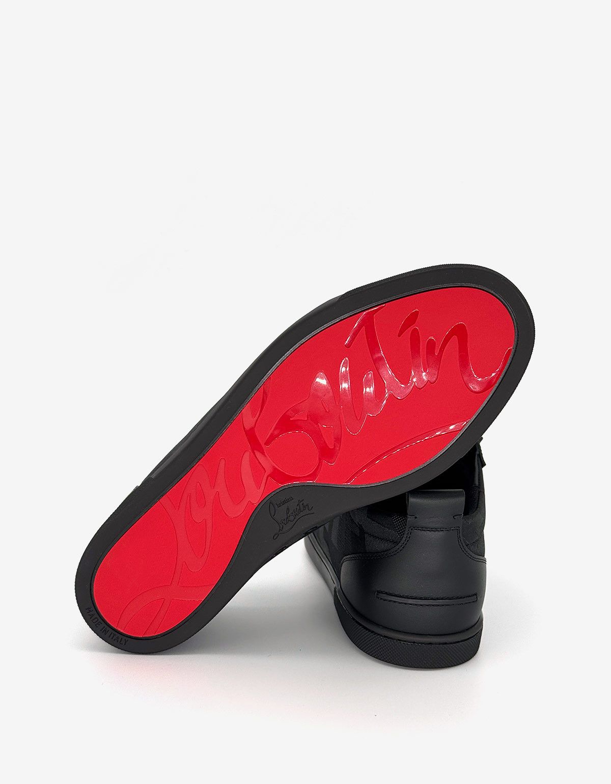 Christian Louboutin F.A.V Fique A Vontade Germoetric Black Trainers Size US 10 / EU 43 - 3 Thumbnail