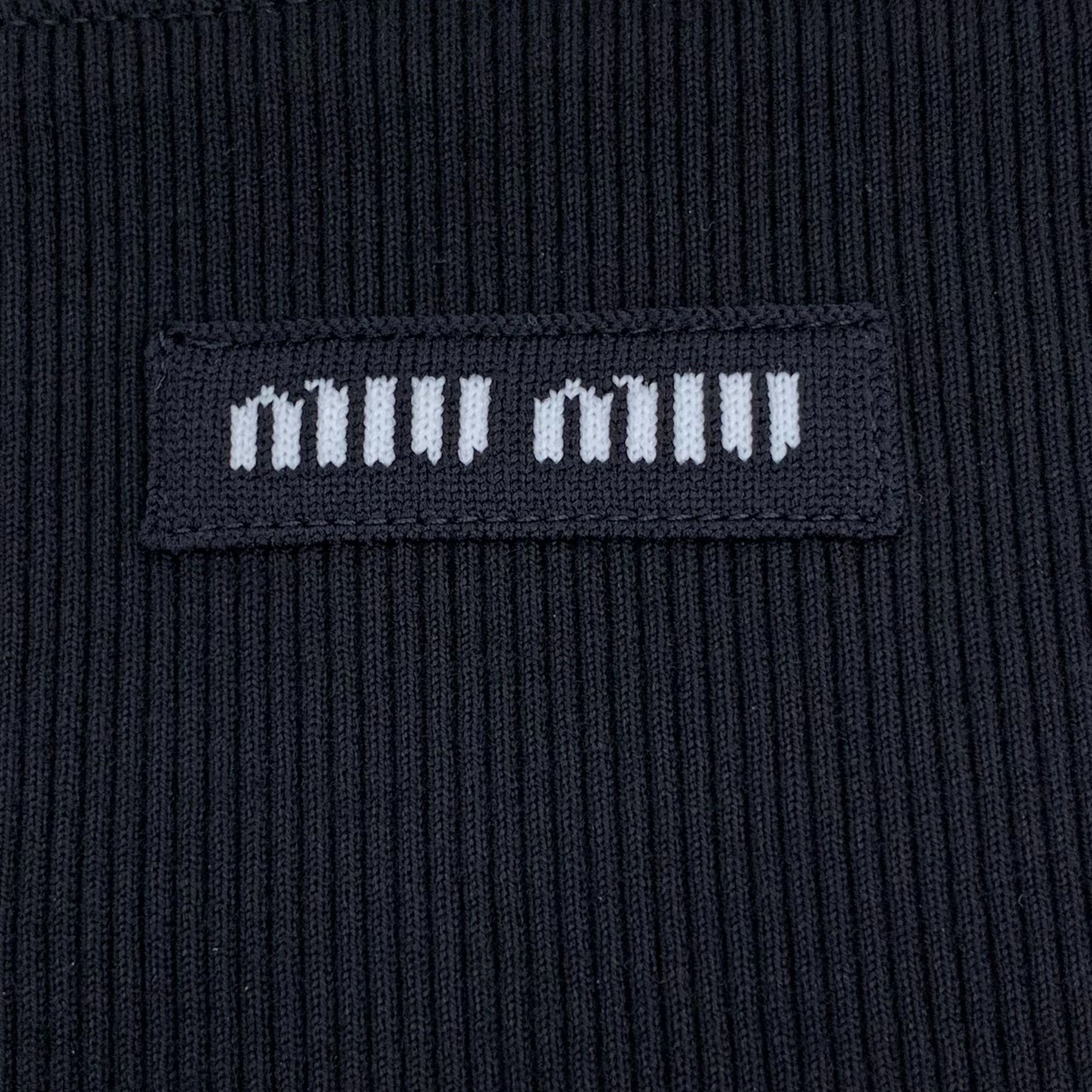 Miu Miu Miu Miu Black Cotton Knit Logo Skirt Made In Italy Sz M New Size 28" / US 6 / IT 42 - 5 Thumbnail