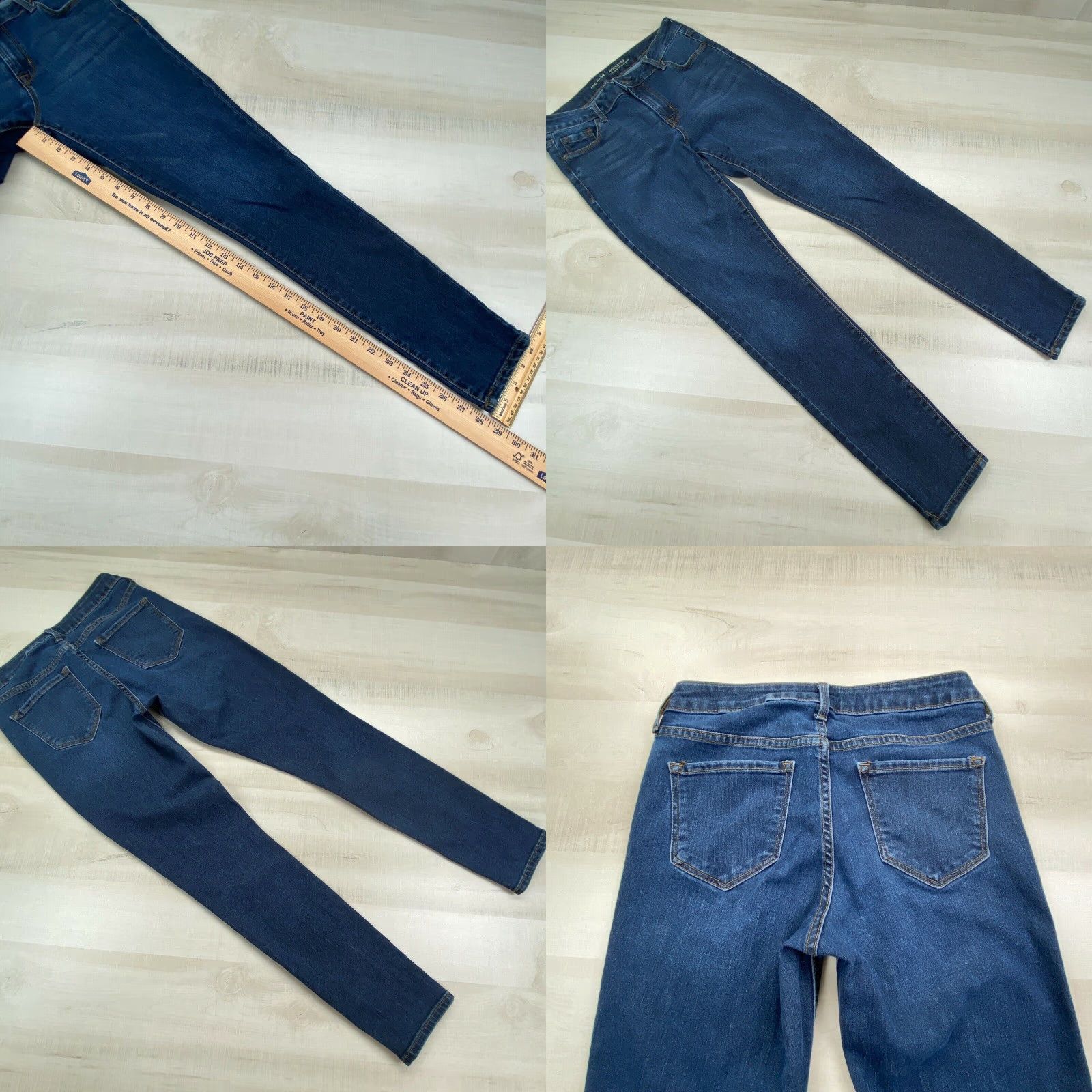 Old Navy Old Navy Women's Rockstar Skinny Jeans, Medium Wash Blue, Size 4, Regular Fit Size 27" / US 4 / IT 40 - 8 Thumbnail