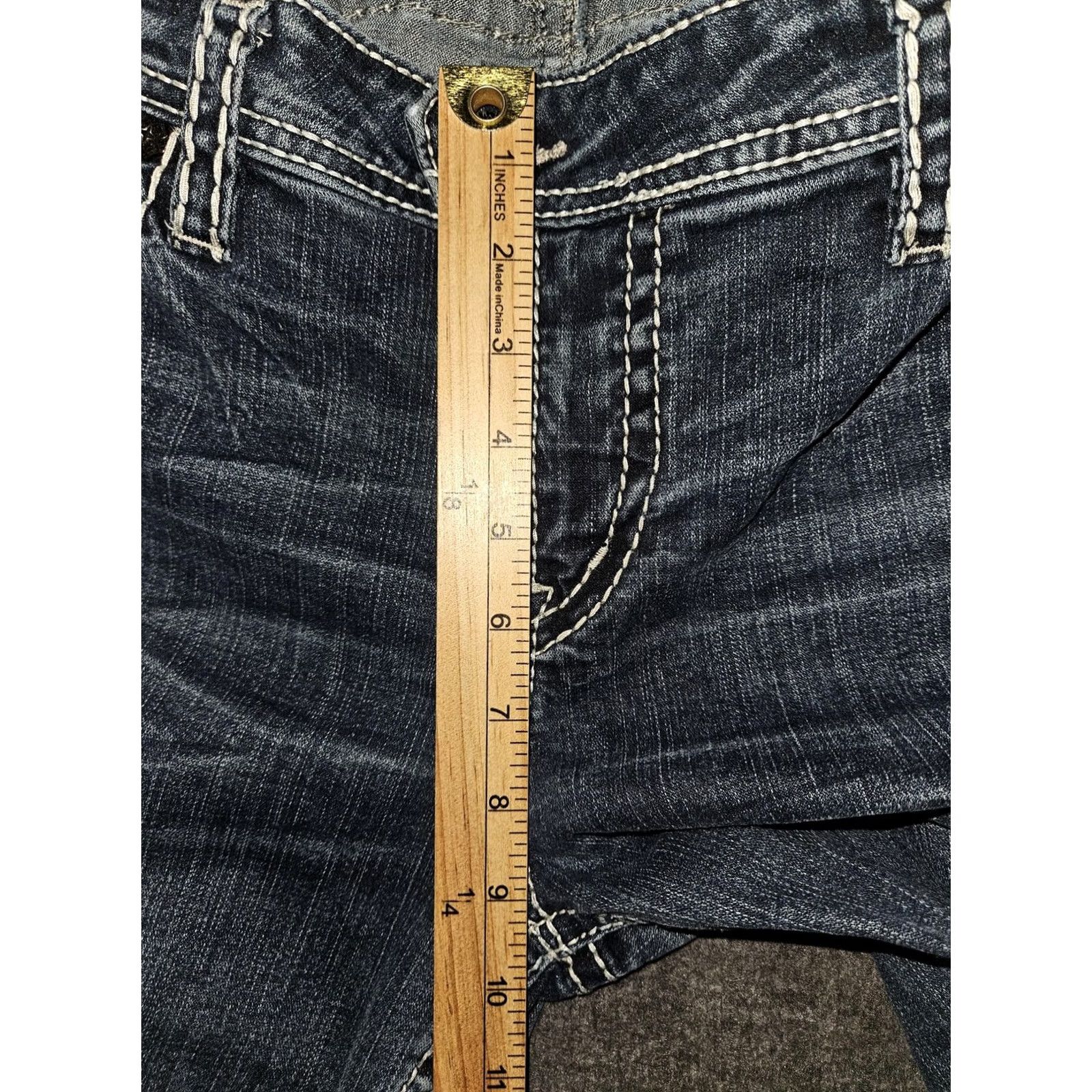 Silver Jeans Co. Silver Jeans Co Tuesday Mid Slim Boot Jeans Womens 16 Blue Distressed Denim Size 38" / US 16 / IT 52 - 5 Thumbnail