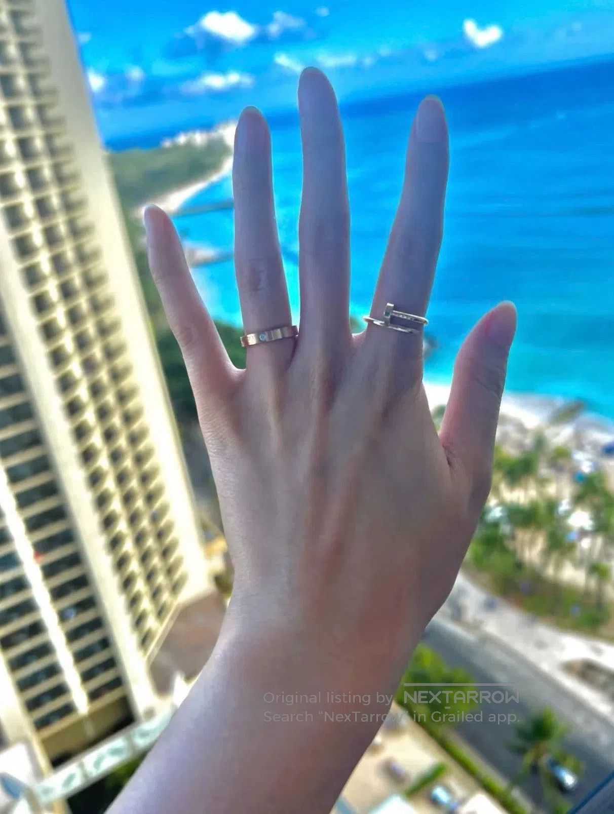 Cartier Cartier Rose Gold Diamond Nail Ring. Size ONE SIZE - 7 Thumbnail
