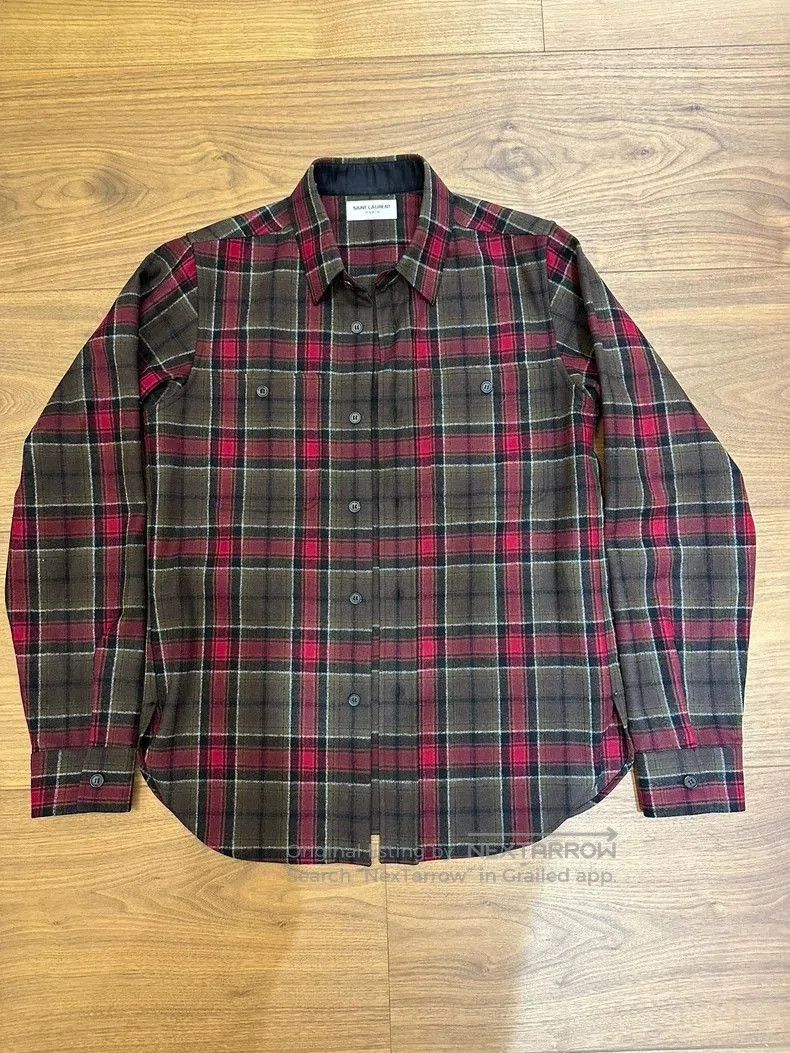 Other Saint Laurent 2013 Wool Plaid Shirt. Size US S / EU 44-46 / 1 - 1 Thumbnail
